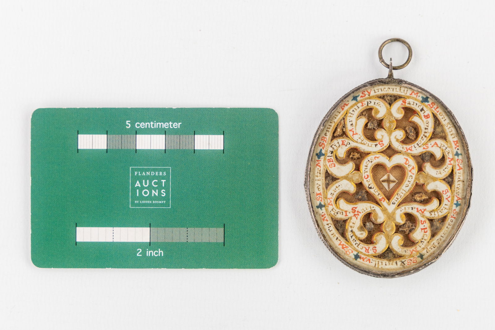 An antique multi-theca with a miniature of Saint Elisabeth of Hungary, Relics for The True Cross and (1 of 3)