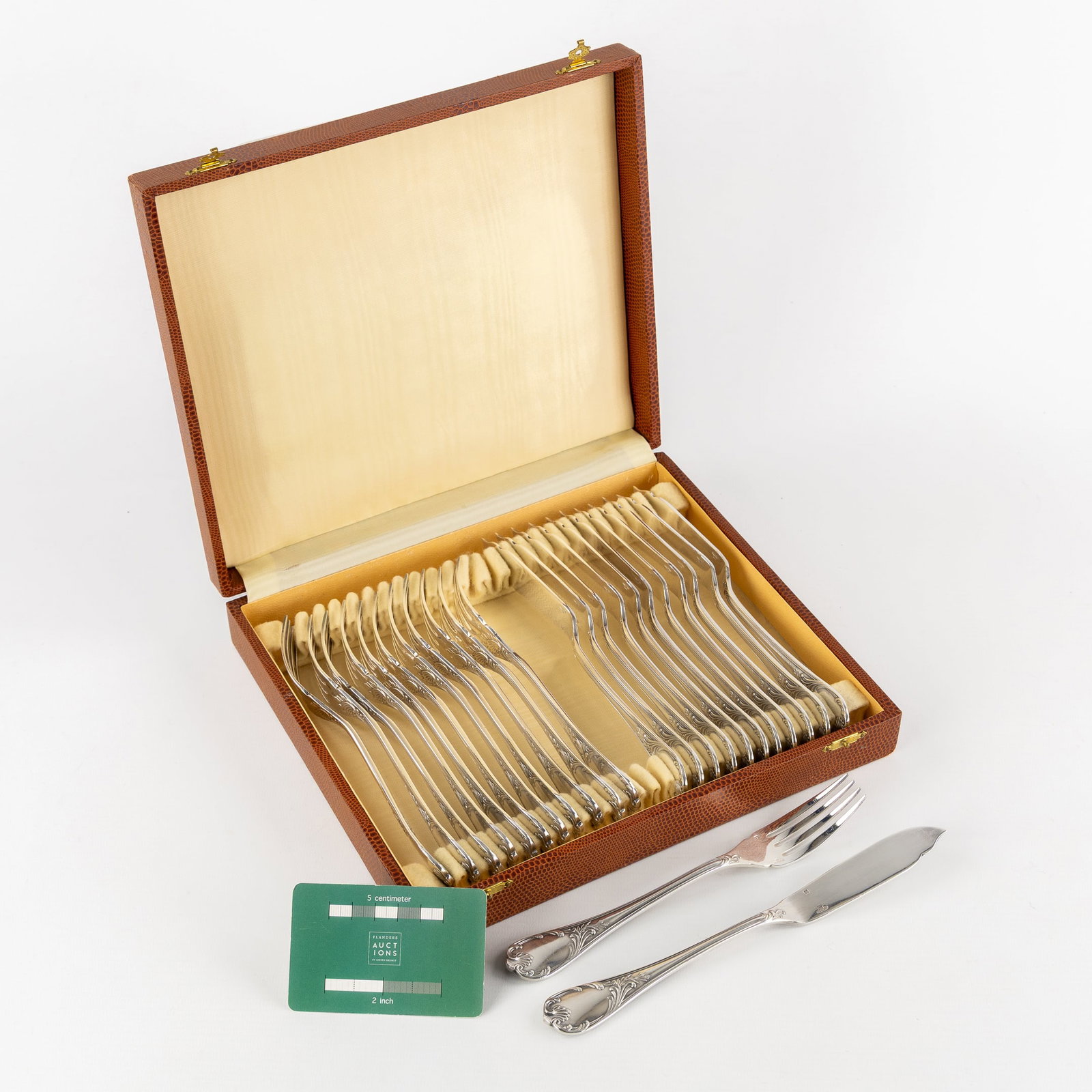 Christofle Marly, a 24-piece silver-plated fish cutlery.: Christofle Marly, a 24-piece silver-plated fish cutlery.