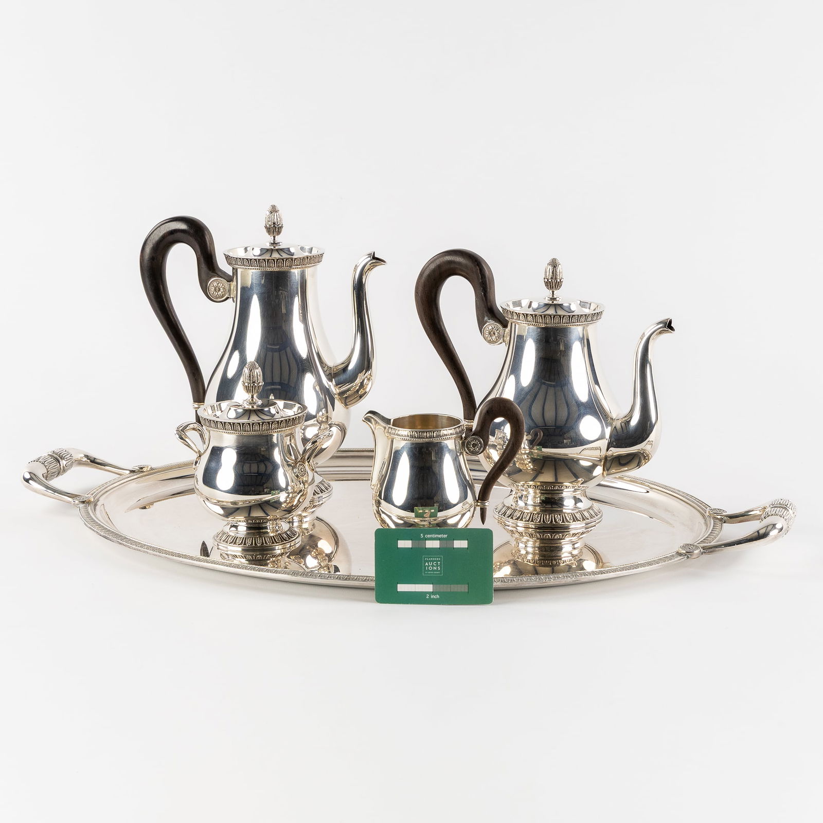John Turton Silver Plated Tea Set & Sheffield Tray