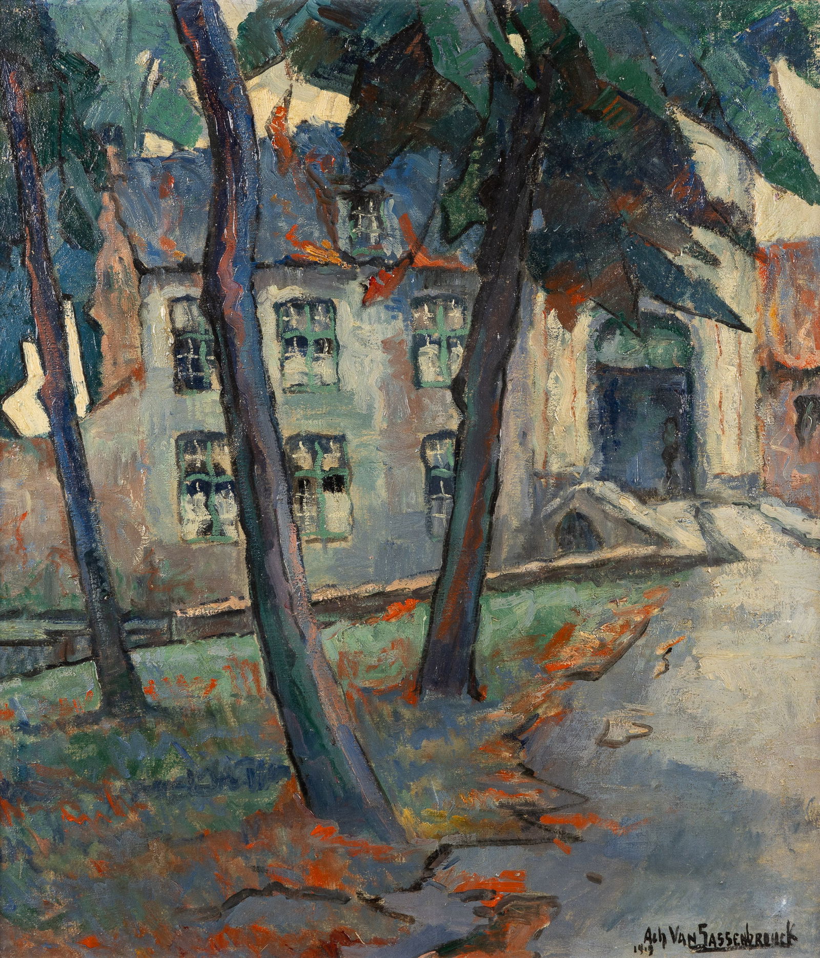 Achiel Van Sassenbrouck (1886-1979) 'Autumn in the Beguinage Of Bruges' (1919)