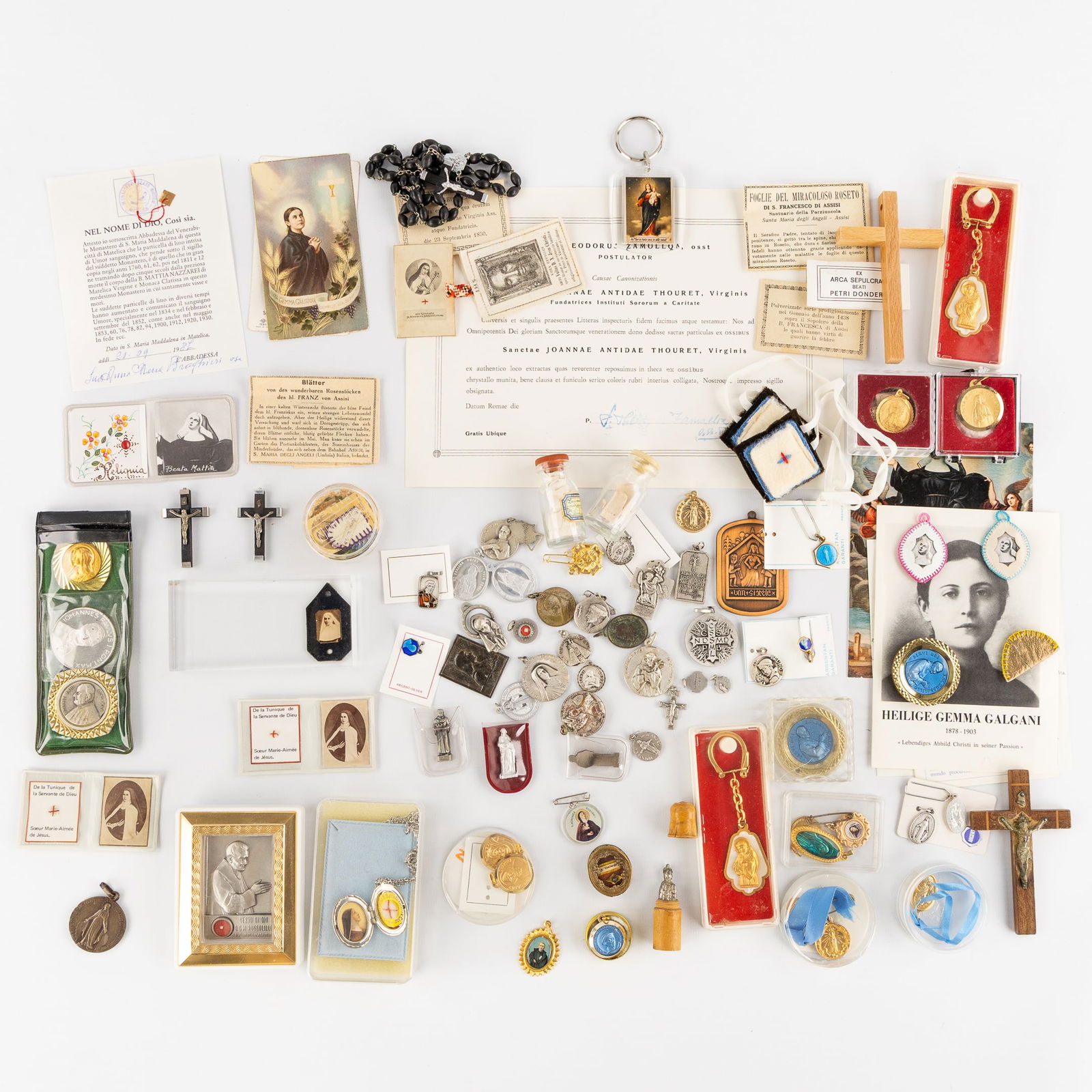 A Large Collection of Relics for Saints and Blesseds, Medallions and other Religiosa. (1 of 7)
