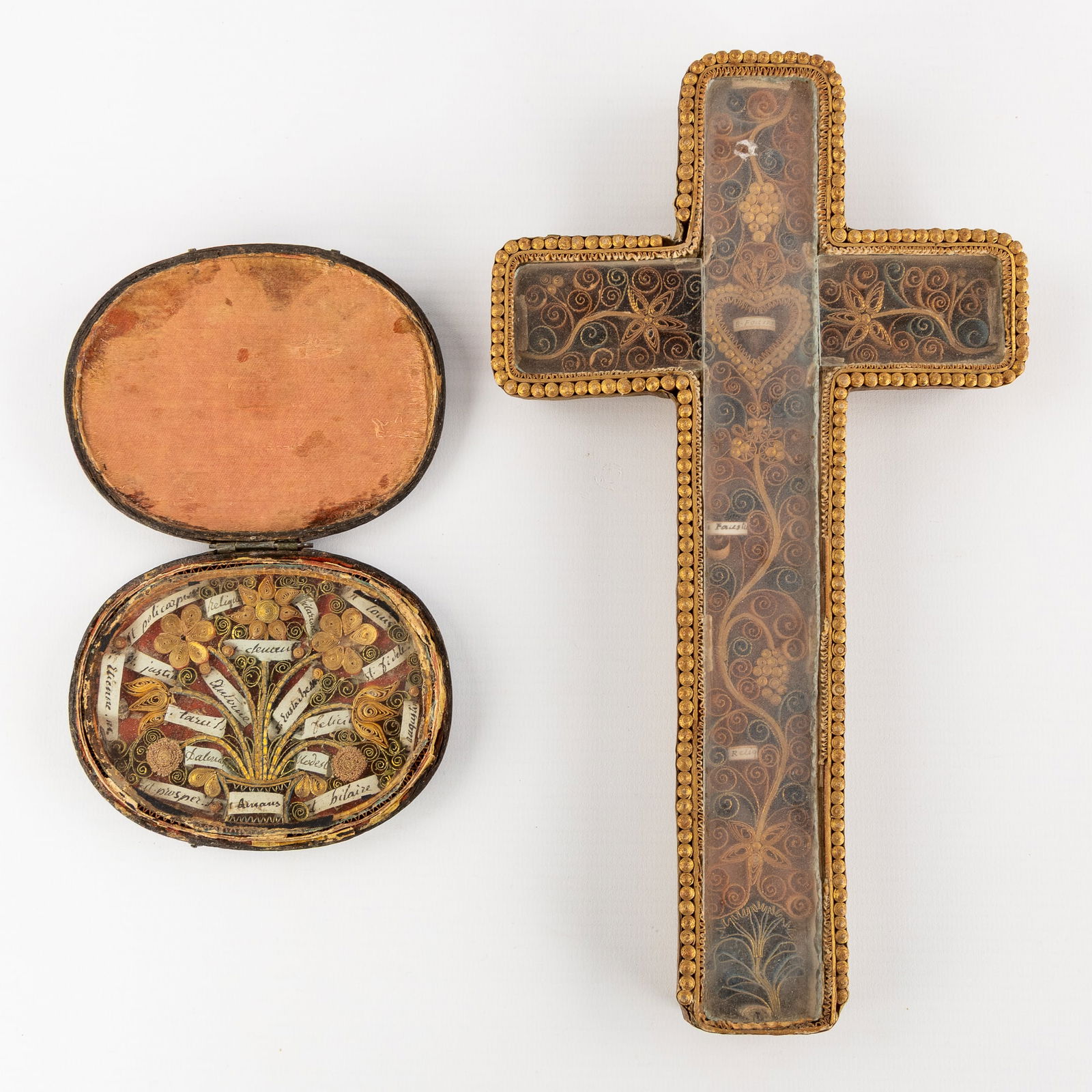 Two antique Reliquary holders, 18th/19th C. (1 of 6)