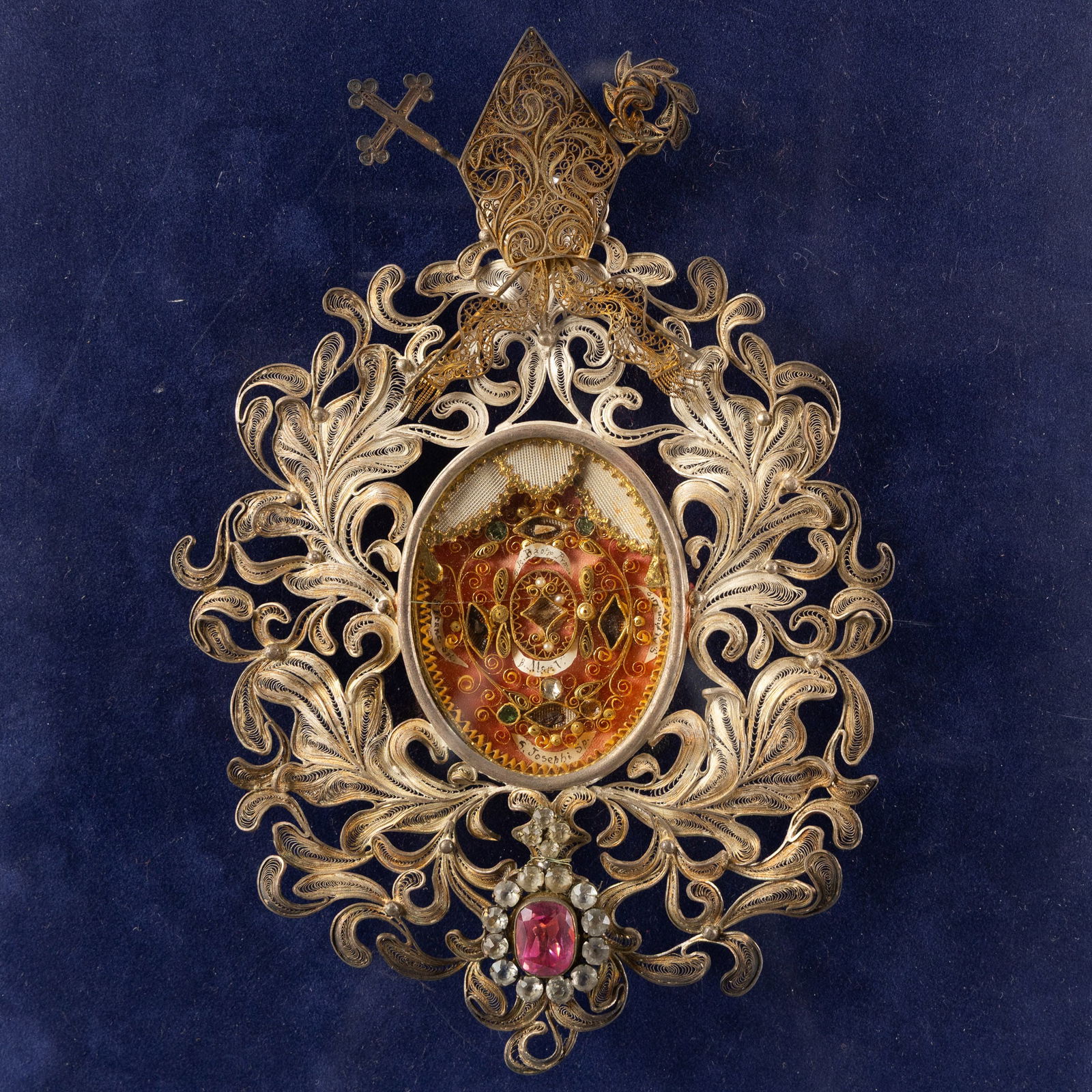 A Sealed Multi-theca in a Plexiglas Case, with relics for John the Baptist, Virgin Mary, Saint (1 of 4)