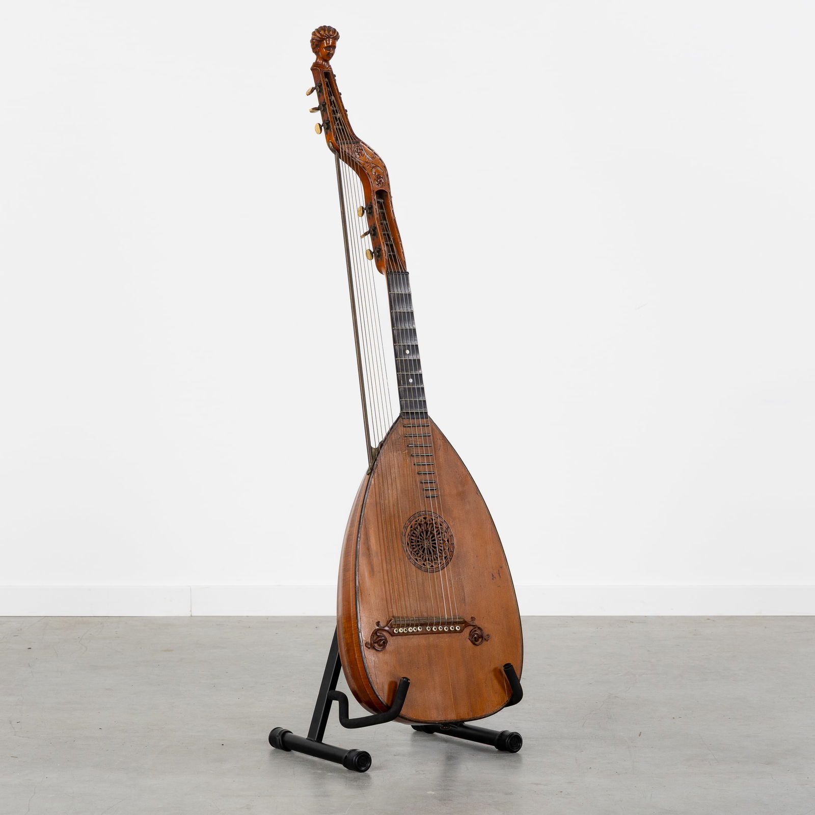 A Fine Guitar Lute with a Rosette-shaped Sound Hole, Floral Decorations, and a Woman's Head, (1 of 10)