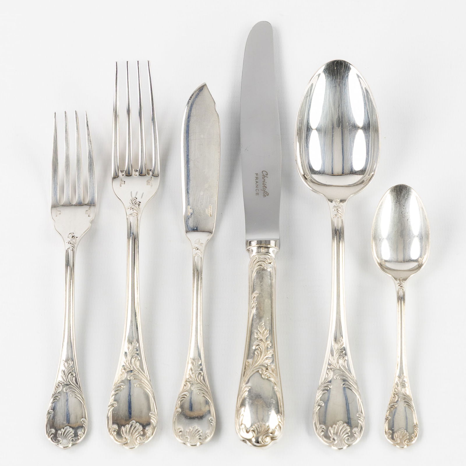 Christofle Marly, a 72-piece silver-plated cutlery set. (1 of 5)
