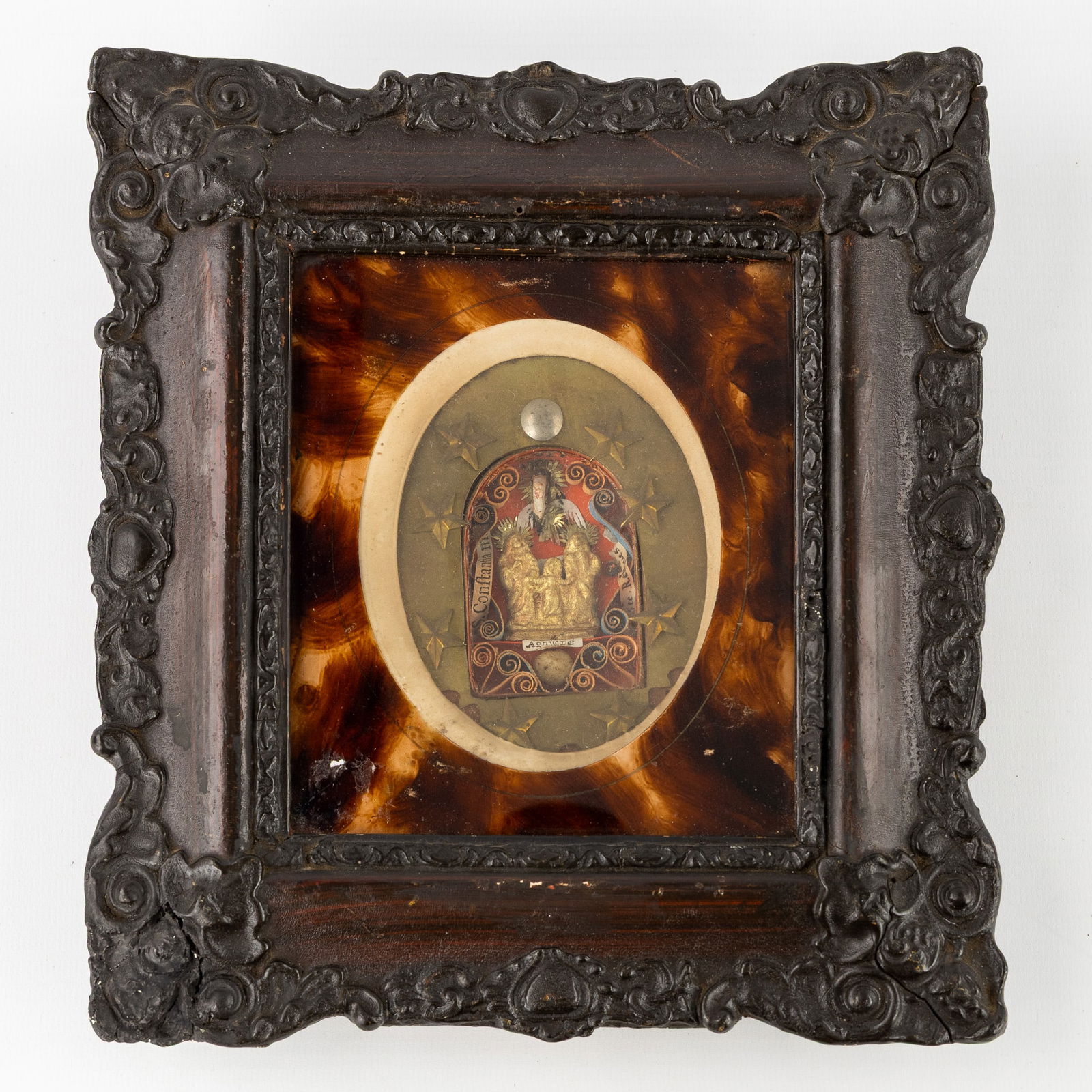 A Reliquary Frame with Relics for Agnus Dei, Saints and Martyrs. (1 of 3)
