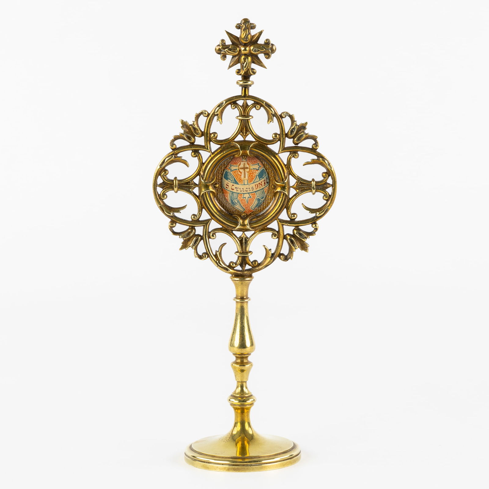 A Small Monstrance with a Sealed Theca with a Relic of the True Cross. (1 of 7)