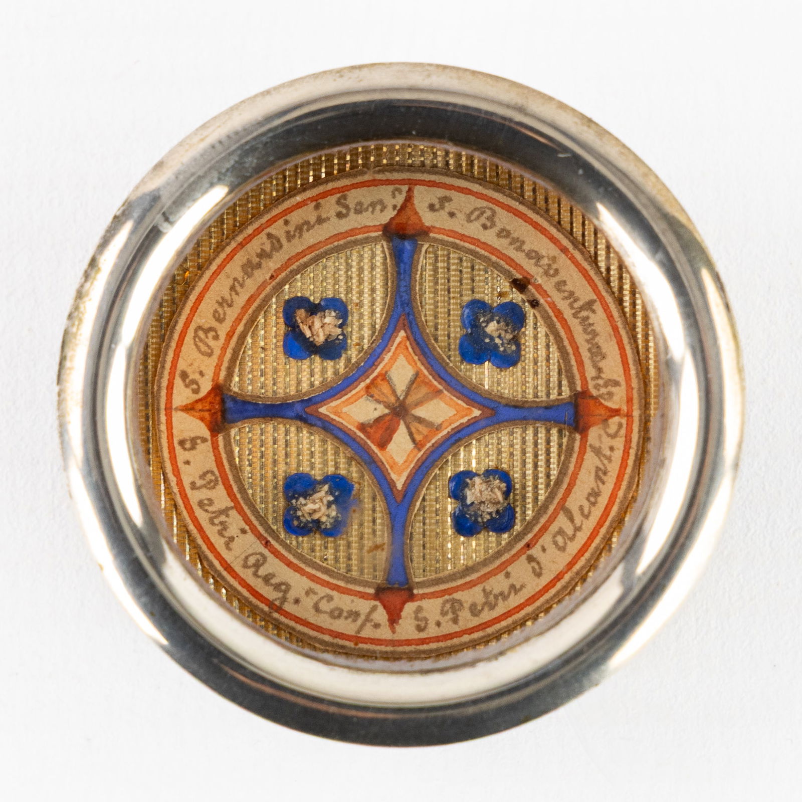 A sealed multi-theca with four relics of Four Franciscan Saints and Martyrs. Including the document. (1 of 3)