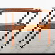 Sven Engström & Gunnar Myrstrand (XX) 'Julius', a Teak Serving Trolley, for Tingströms, Sweden,: Sven Engström & Gunnar Myrstrand (XX) 'Julius', a Teak Serving Trolley, for Tingströms, Sweden, circa 1960. Teak.Serving trolley or bar cart, with a removable serving tray and drawer under the botto