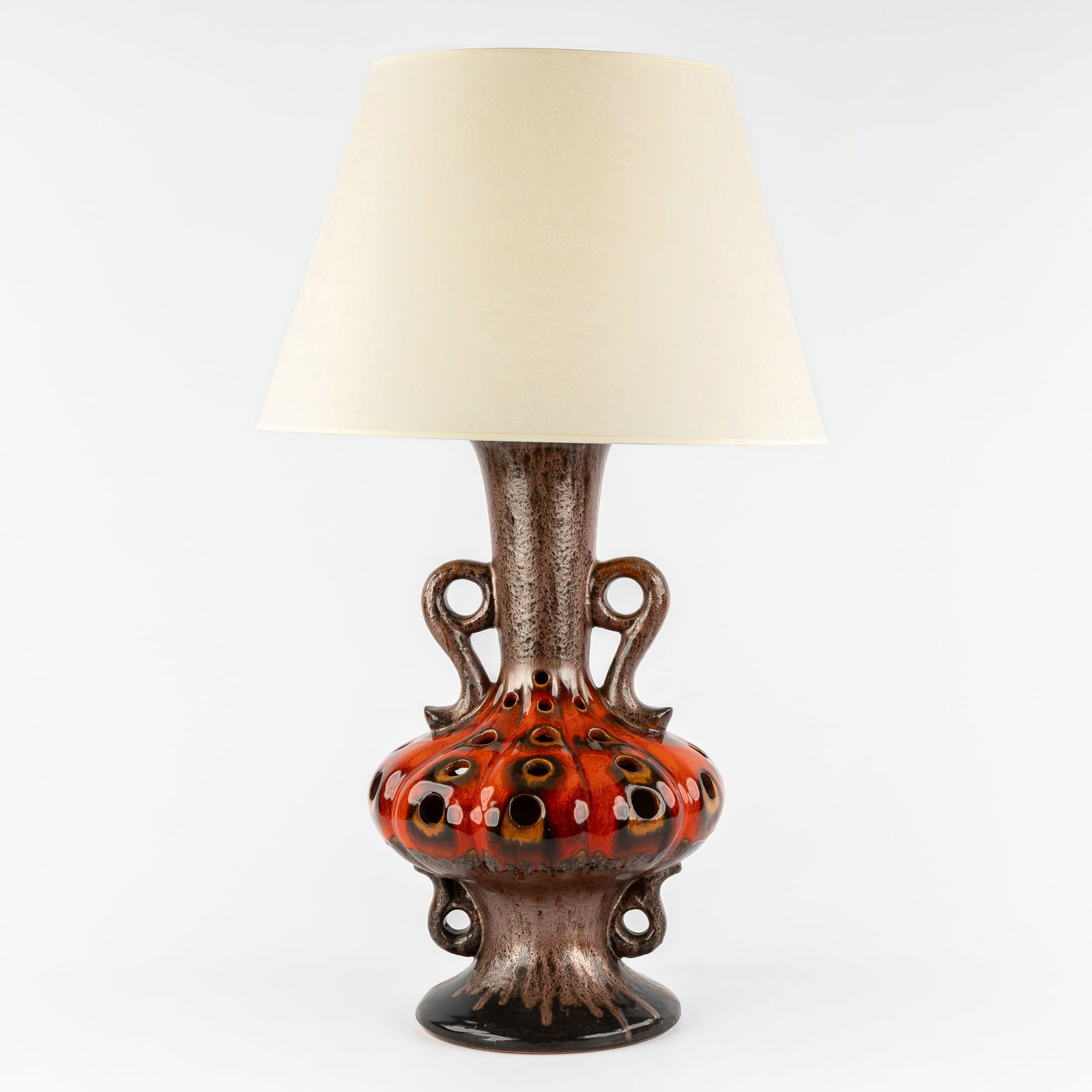 A mid-century table lamp, West Germany, Fat Lava. Circa 1960. (1 of 6)