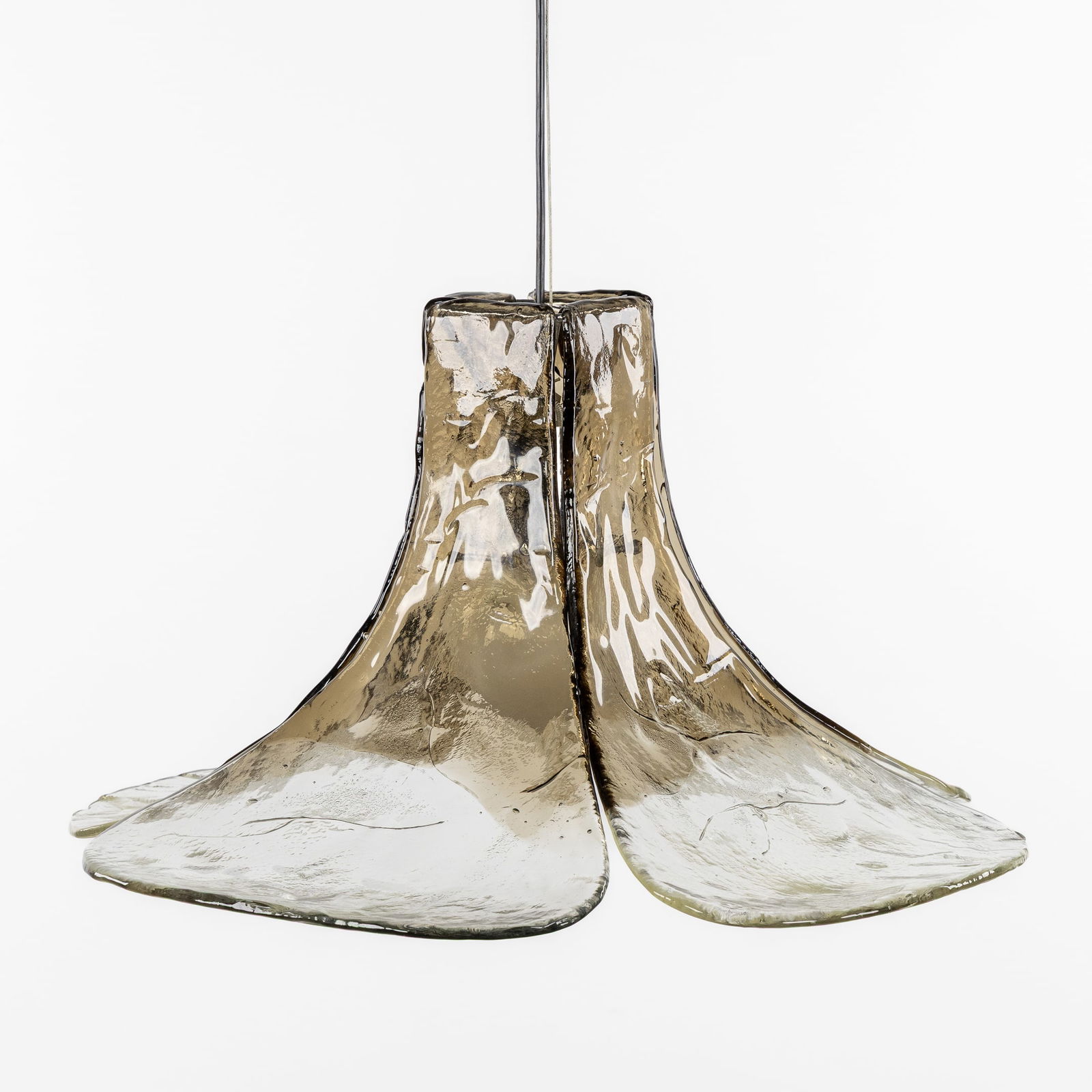 Carlo Nason (1935) A Flower-Shaped Pendant Lamp, for Mazzega, Murano, Italy, circa 1960. (1 of 7)
