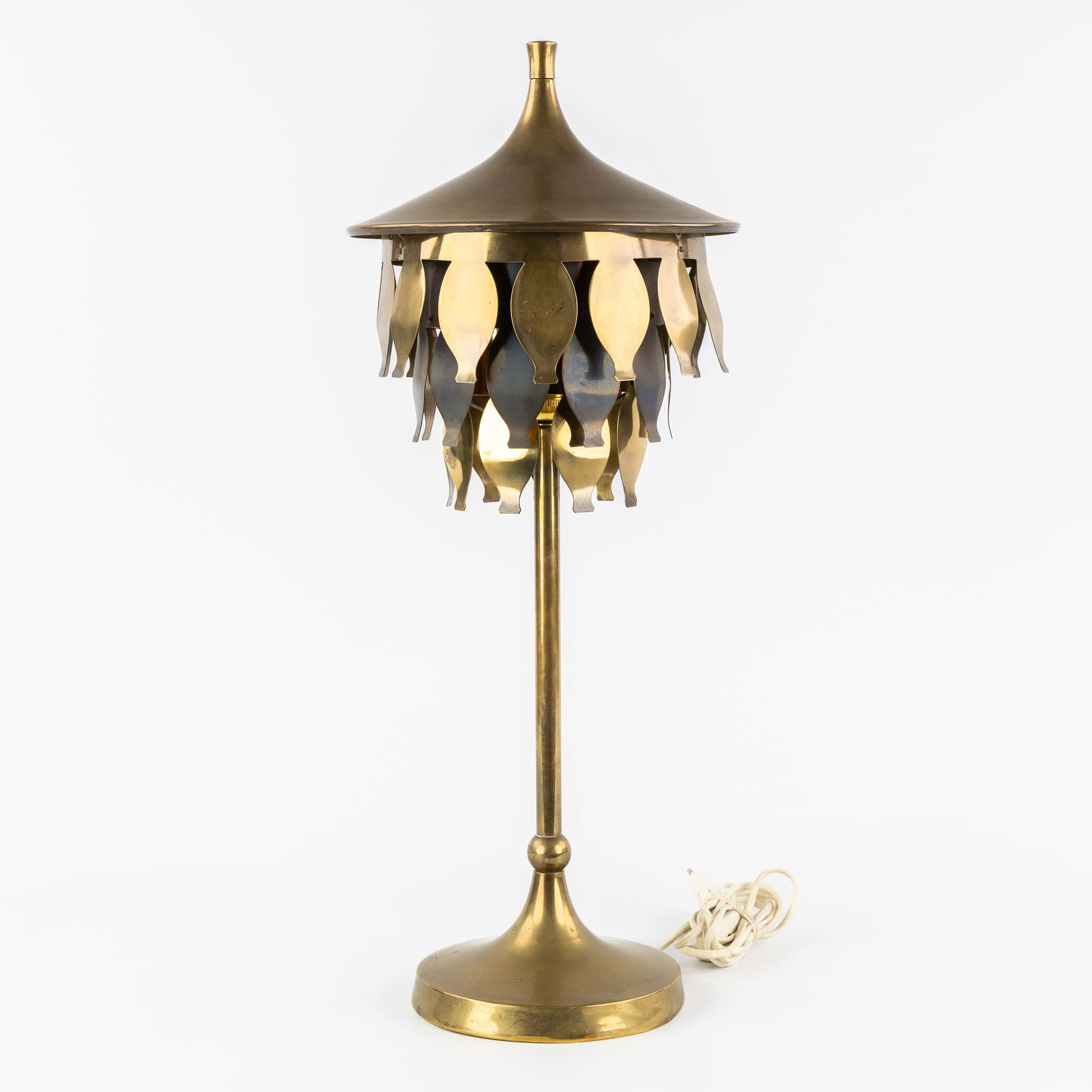 Scandinavian School, a brass table lamp, Uno Dahlén for Aneta, Sweden. Circa 1960. (1 of 8)