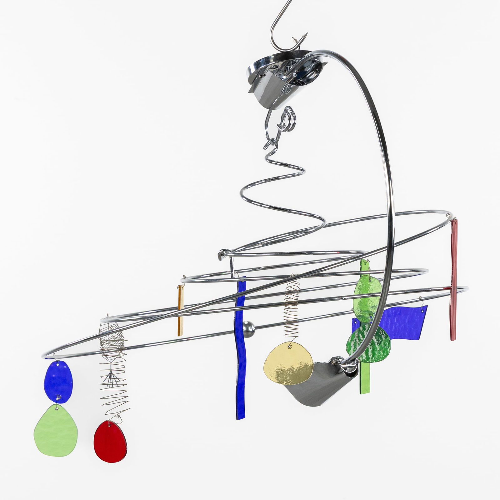 Toni Cordero (1937-2001) 'Melissa', a Round Spiral Chandelier with Coloured Glass, for Artemide. (1 of 8)