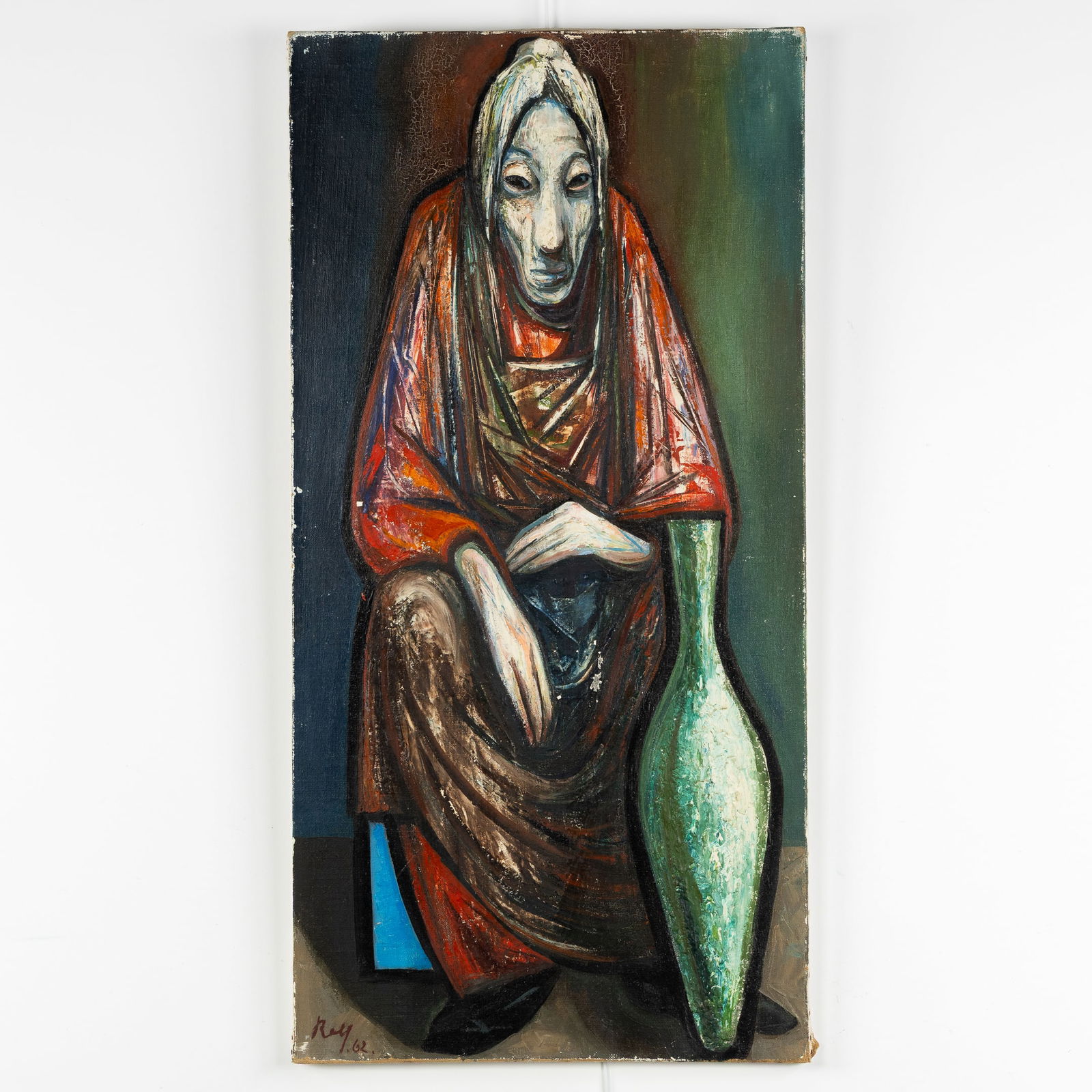 Rolf Hirschland (1907-1972) 'Portret van een Grootmoeder' olie doek (1962): Rolf Hirschland (1907-1972) 'Portrait of a Grandmother' oil on canvas (1962) Oil on canvas.Signed and dated lower left.Not framed.