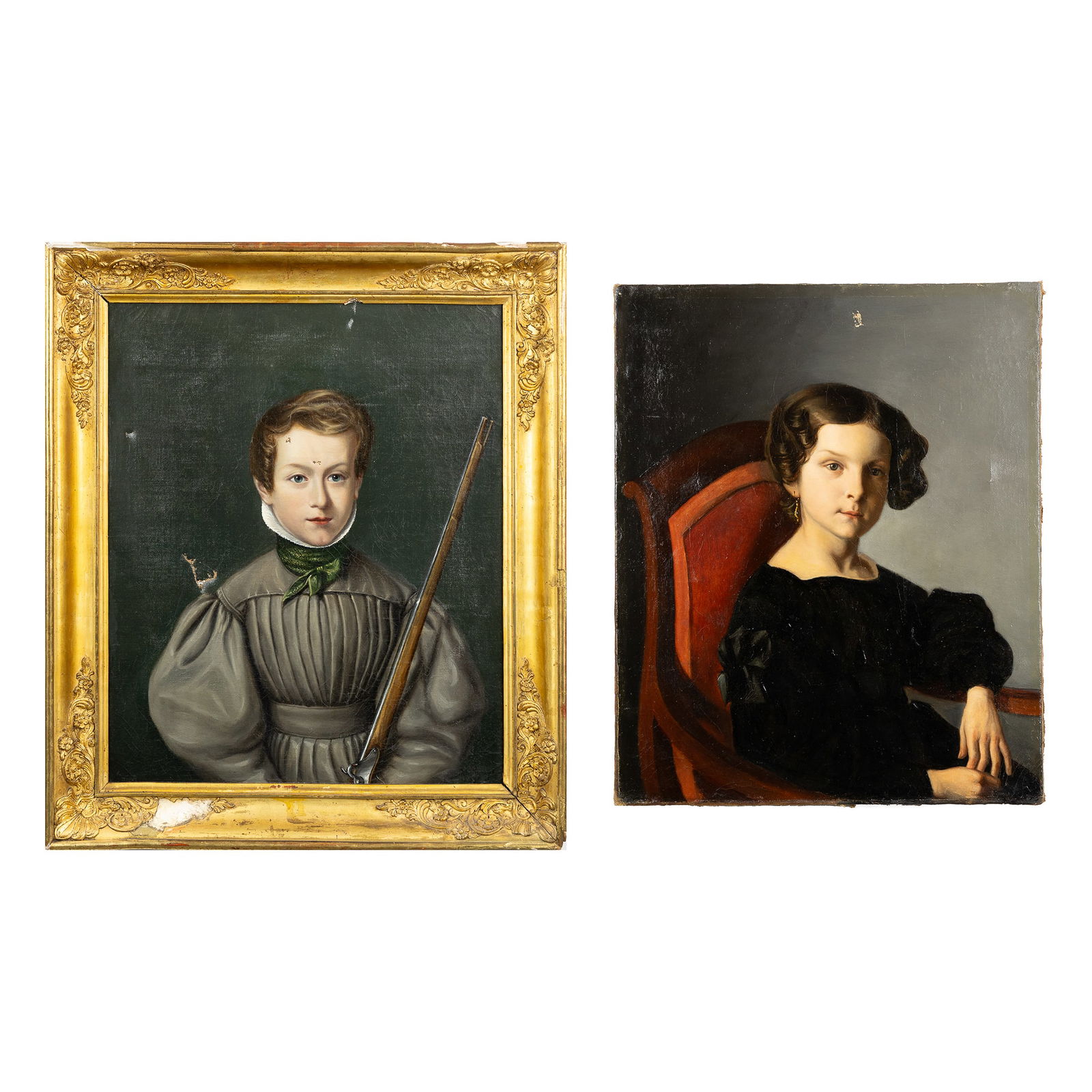 Two portraits, 'Victor de Sézille' (1830-1911) and 'Clémentine Berthot de Vaugrand' (1832-1870). (1 of 14)