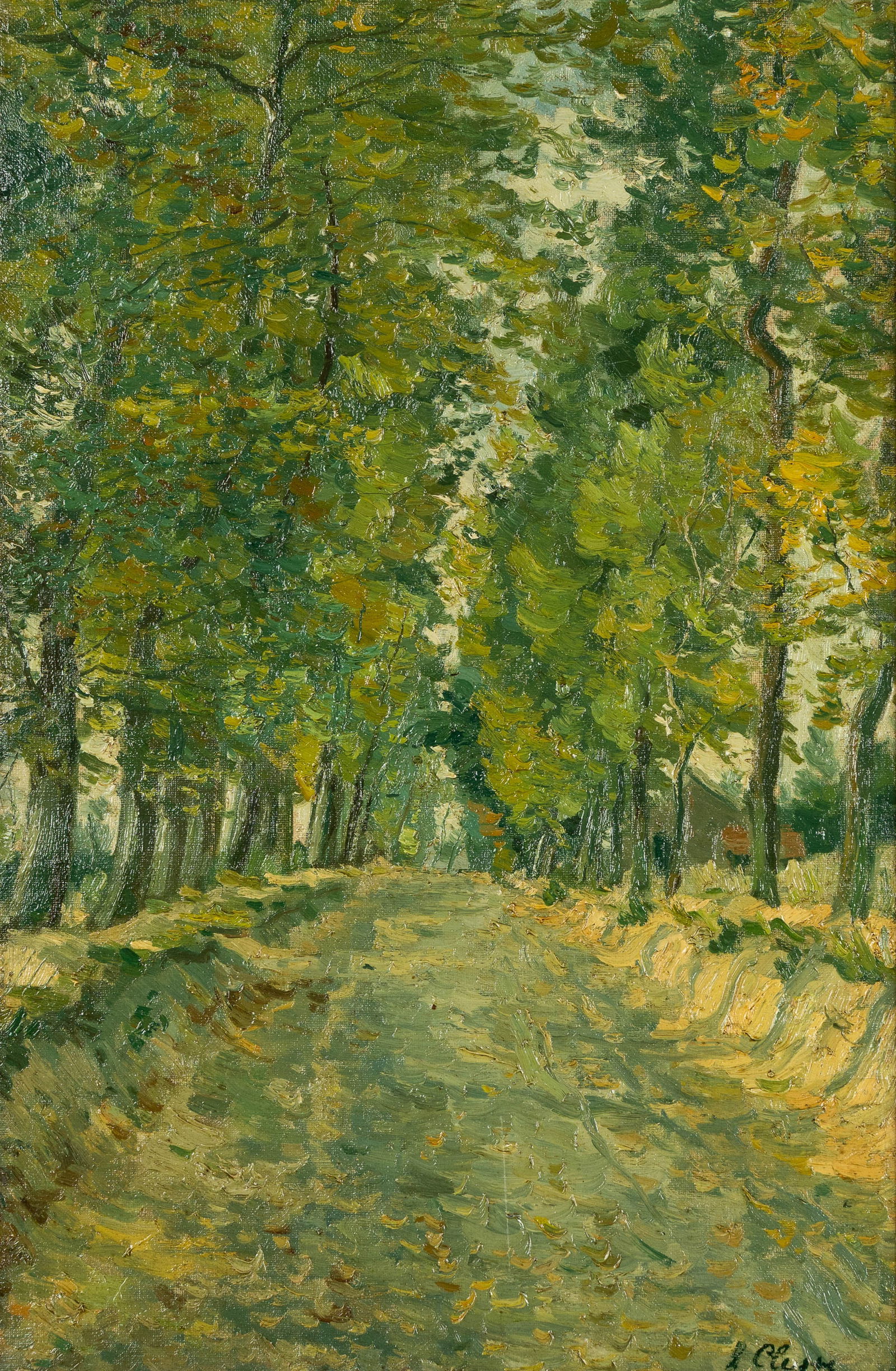 Louis Clesse (1889-196) 'Forest Avenue', oil on canvas.: Louis Clesse (1889-196) 'Forest Avenue', oil on canvas. Oil on canvas.Signed lower right. (66 x 49 cm)