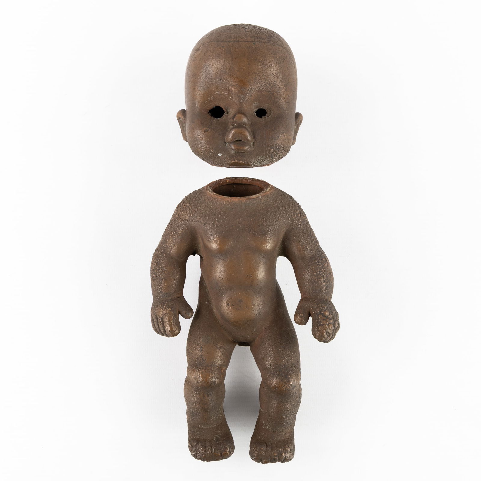 An Industrial Copper Doll Mold, with a Doll's Head and Body, circa 1950. (1 of 9)