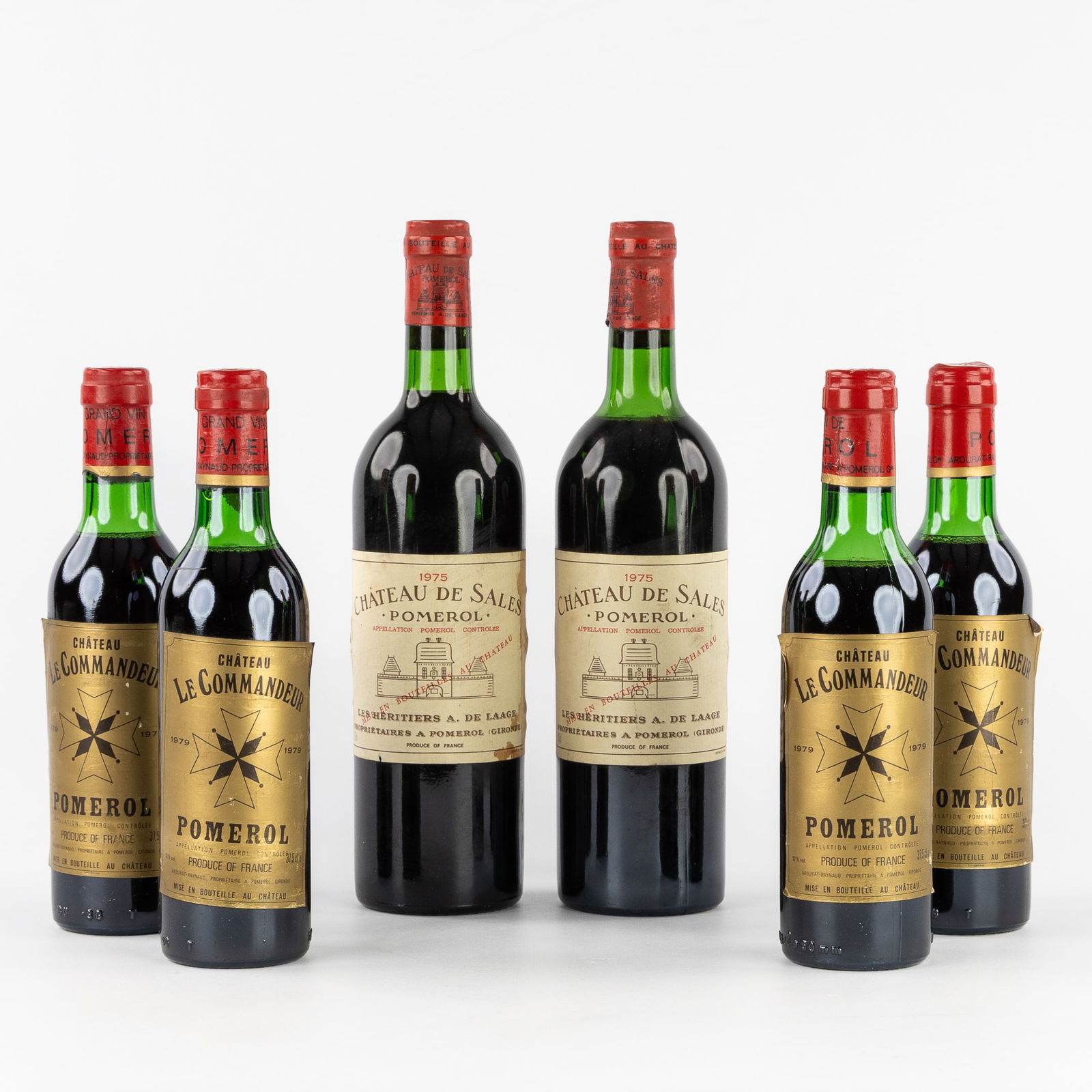 Château De Sales, 1975, 2 bottles, 75cl. Château Le Commandeur, 1979, 4 bottles, 37,5 cl.: Château De Sales, 1975, 2 bottles, 75cl. Château Le Commandeur, 1979, 4 bottles, 37,5 cl.
