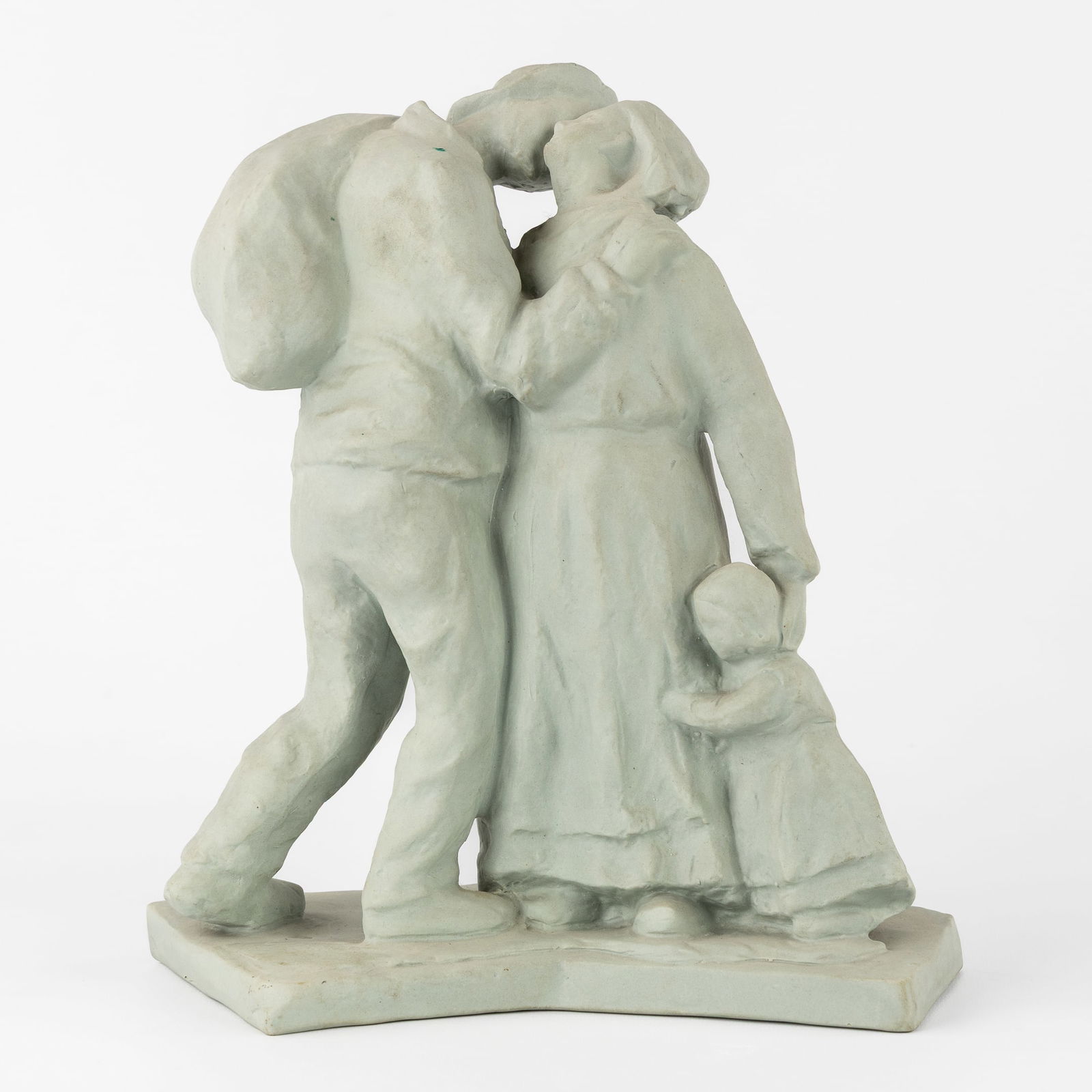 Edouard Nootens (1899-1977) 'The Departure', biscuit porcelain. (1 of 9)