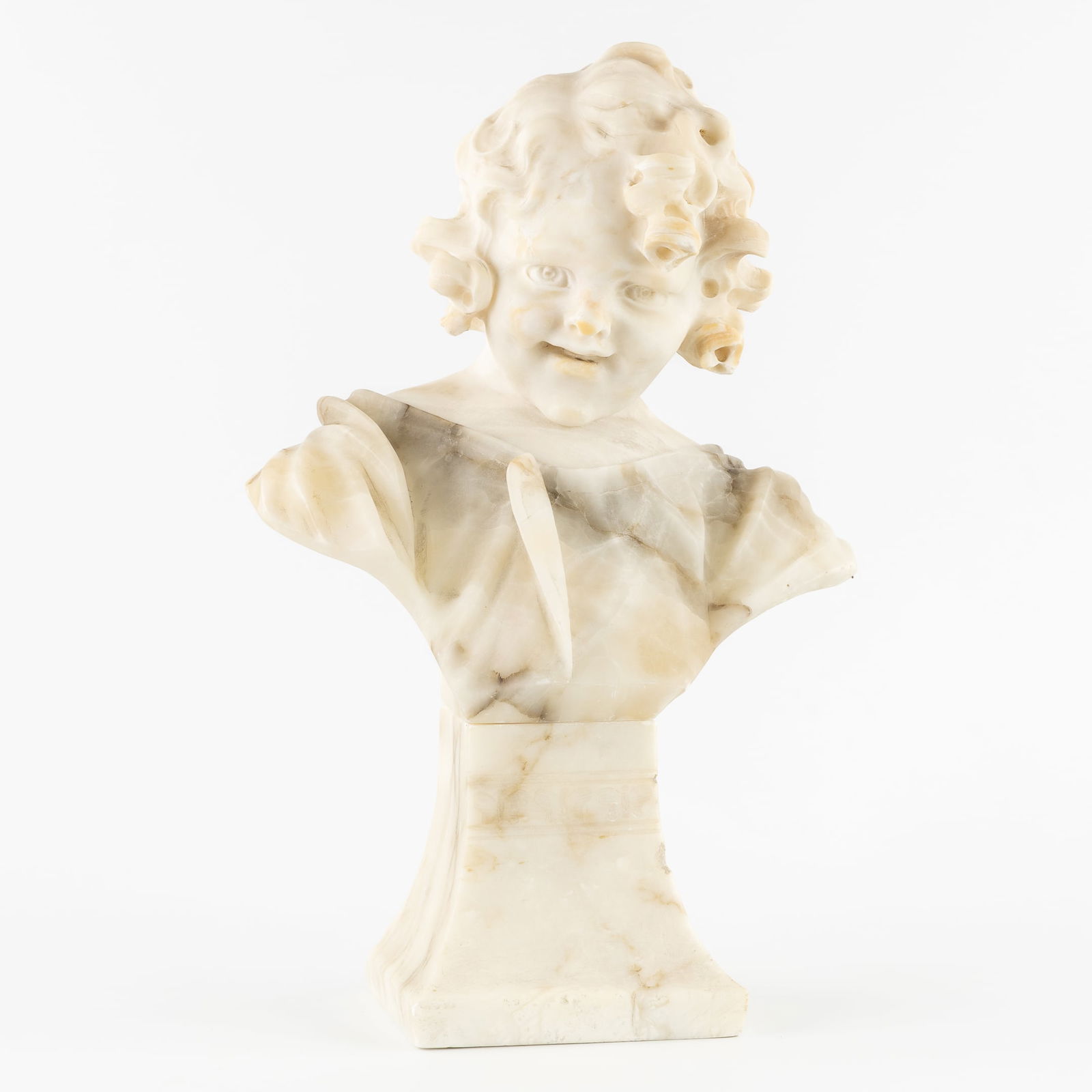 A Bust of a Young Lady, Sculptured Alabaster. (1 of 9)