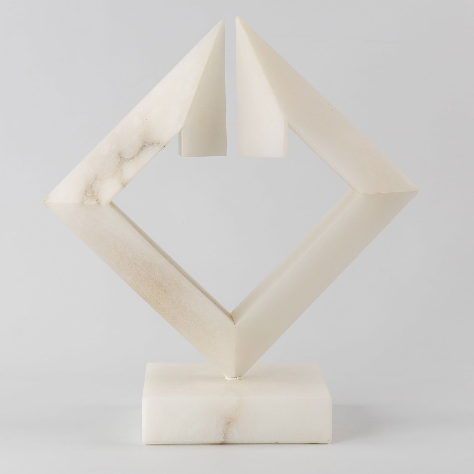 Serge Gangolf (1943-2025) 'Abstract Composition', sculptured alabaster (2009) (1 of 7)
