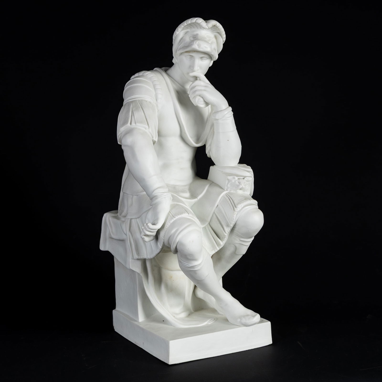 After Michelangelo (1475-1564) 'Lorenzo de Medici', biscuit porcelain. (1 of 10)