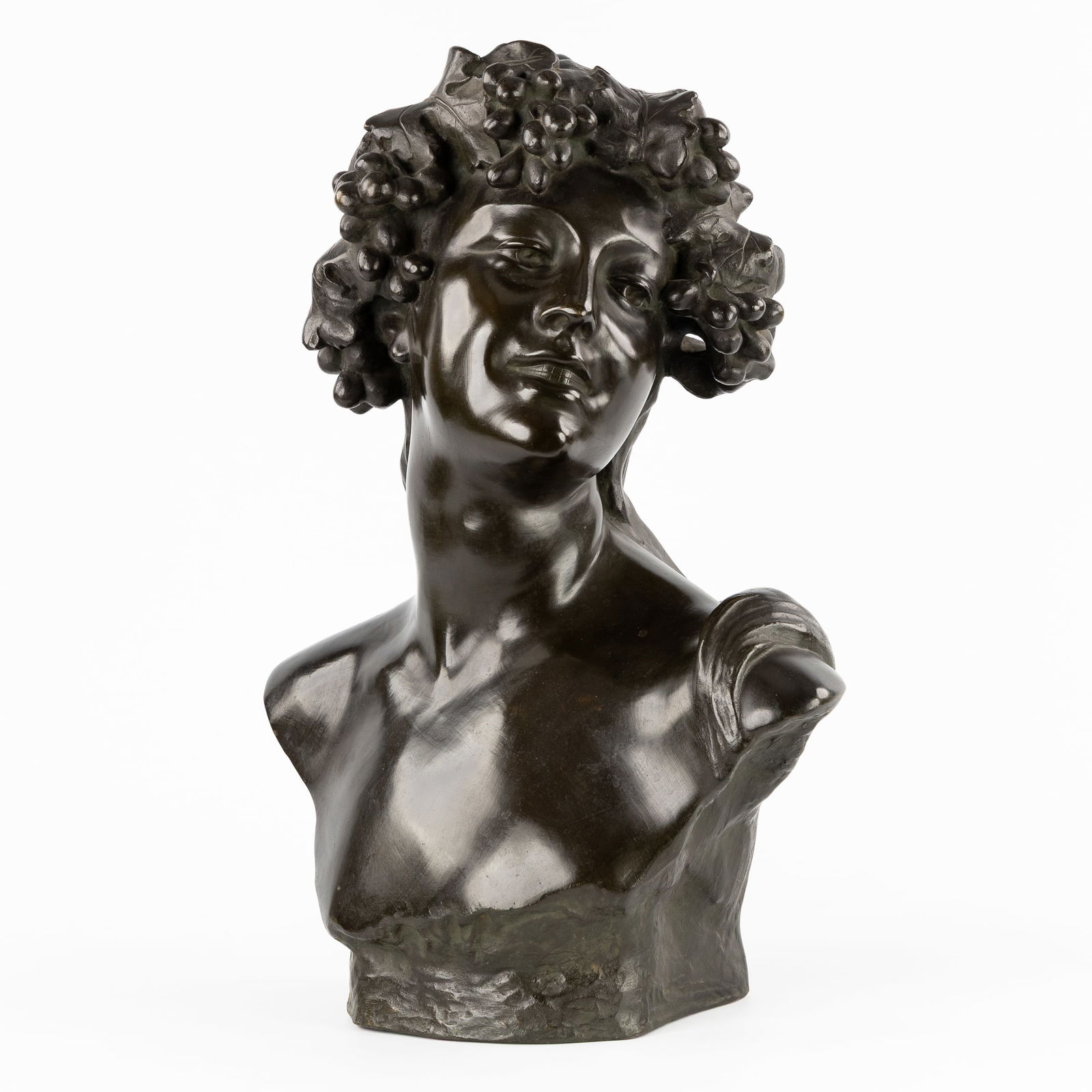 Jef Lambeaux (1852-1908) 'Bacchante', patinated bronze.: Jef Lambeaux (1852-1908) 'Bacchante', patinated bronze. Patinated bronze.Signed 'Jef. LAMBEAUX'.