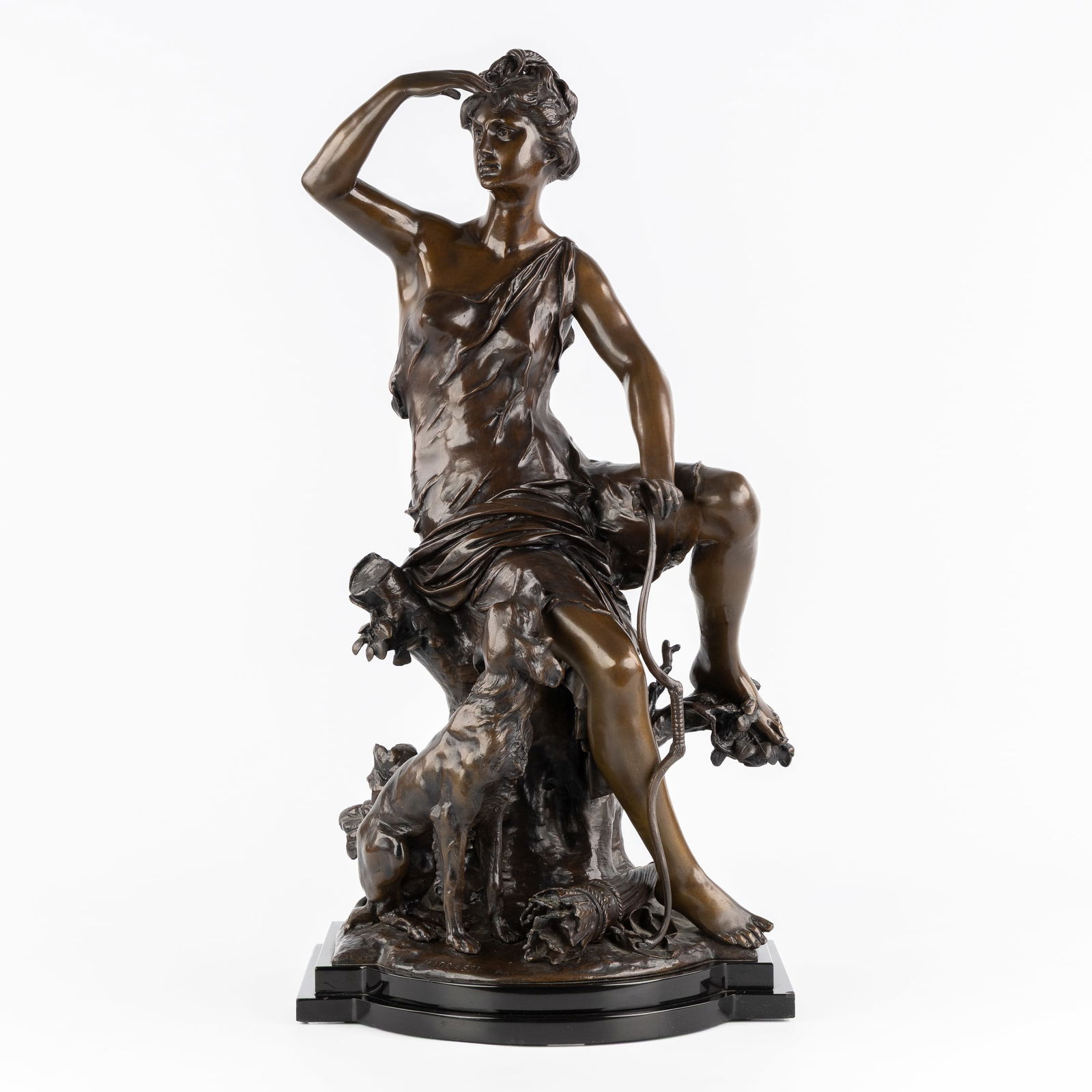 Luca Madrassi (1848-1919) 'Diana', Patinated Bronze. (1 of 8)