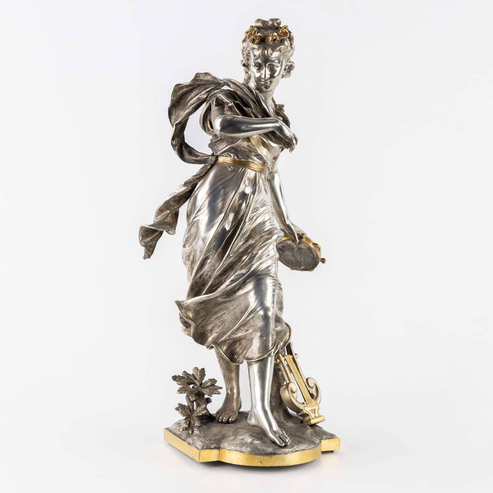 Eutrope Bouret (1833-1906) 'Terpsichore', Silver-plated Bronze. (1 of 10)