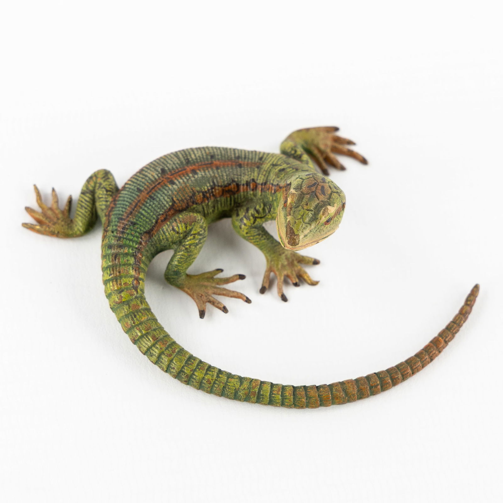 Franz Bergmann (1861-1936) (Attr.) 'Lizzard', Cold Patinated Bronze. Circa 1900. (1 of 7)