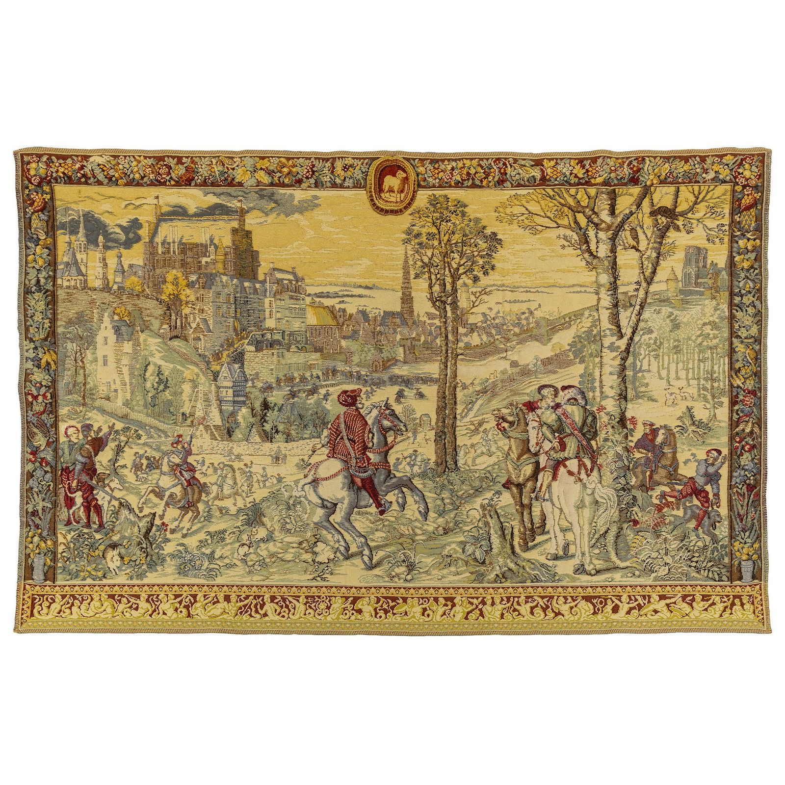A Tapestry, after 'Hunts of Maximilian', 20th century. (1 of 8)