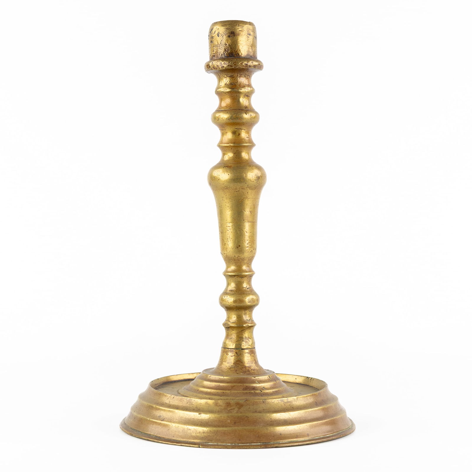 A Large Antique 'Baluster candlestick', Flanders or the Netherlands, 16th/17th C. (1 of 6)