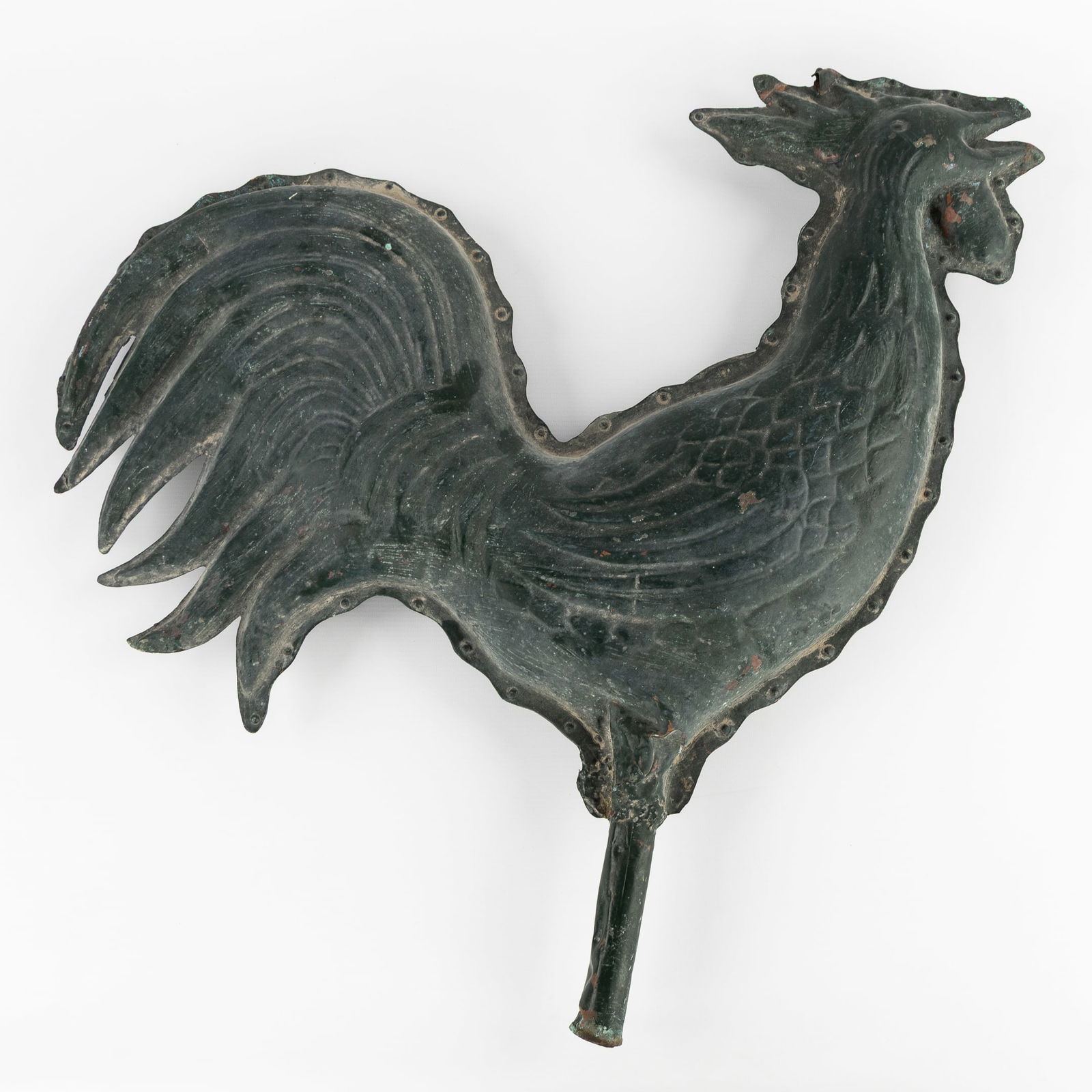 A Weathercock, Patinated Red Copper. (1 of 5)
