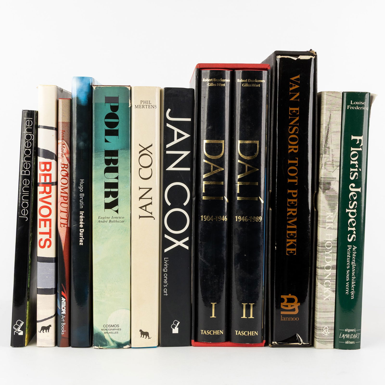 Eleven Art Books, Jan Cox, Fred Bervoets, Salvador Dali, Floris Jespers and others.: Eleven Art Books, Jan Cox, Fred Bervoets, Salvador Dali, Floris Jespers and others. Jean-Marie BoomputteSalvador Dali 'Het Geschilderde Werk', Robert Deschamps - Gilles Néret, Benedict Taschen. Pol