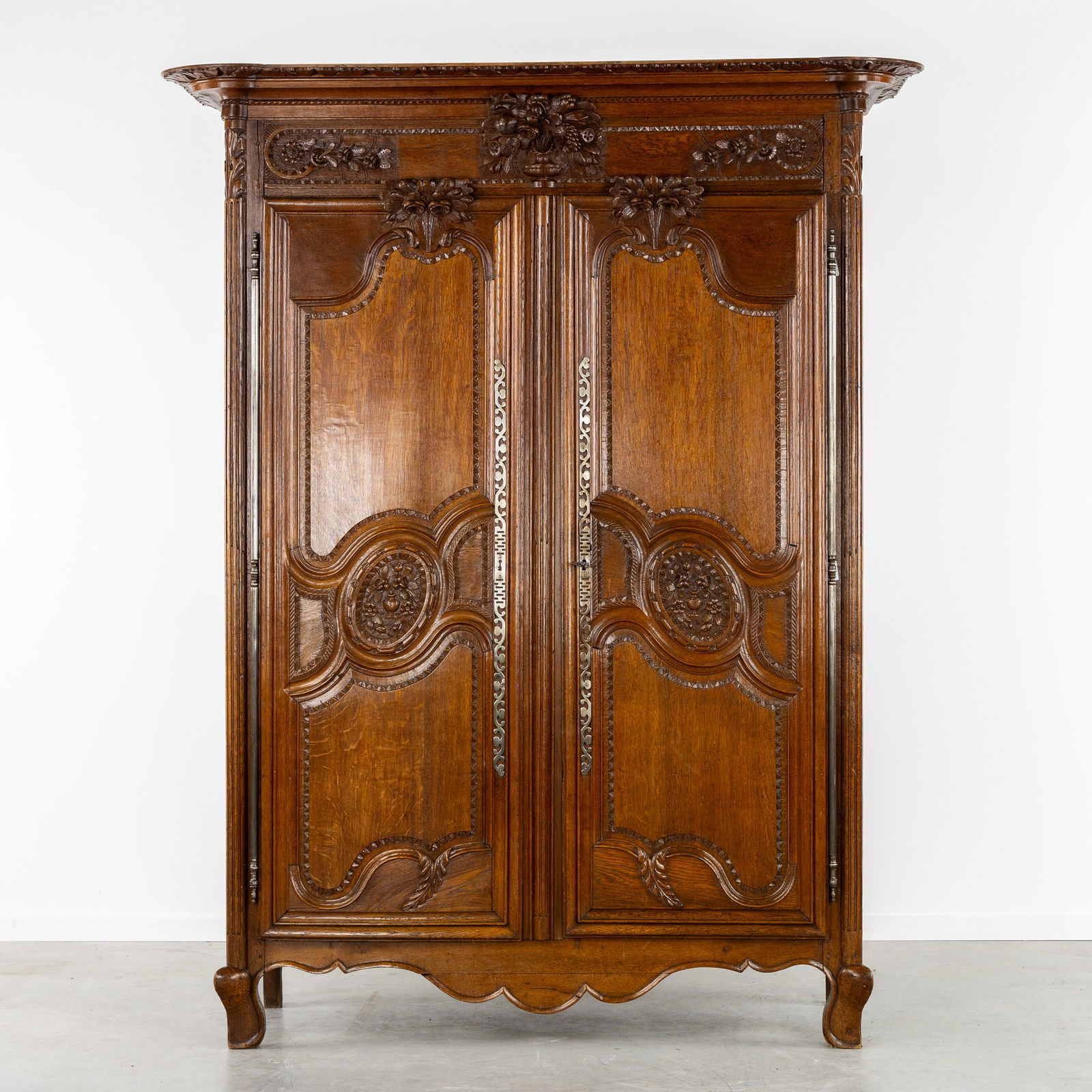 A Norman Bridal or Wedding Cabinet, Decorated with Sculptured Fruit Baskets. France, 19th century. (1 of 8)