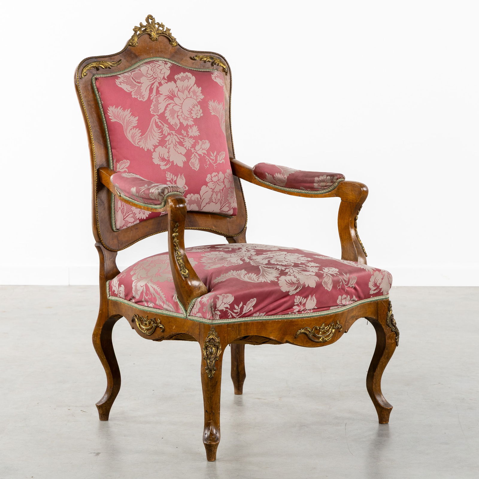A Decorative Armchair with Bronze Fittings, Louis XV style. Circa 1900. (1 of 7)