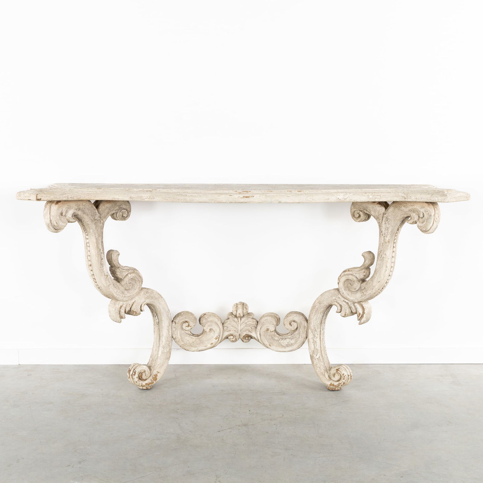 Flamant Home Interiors, A Console Table, Sculptured and Patinated Wood, Louis XV style. (1 of 4)