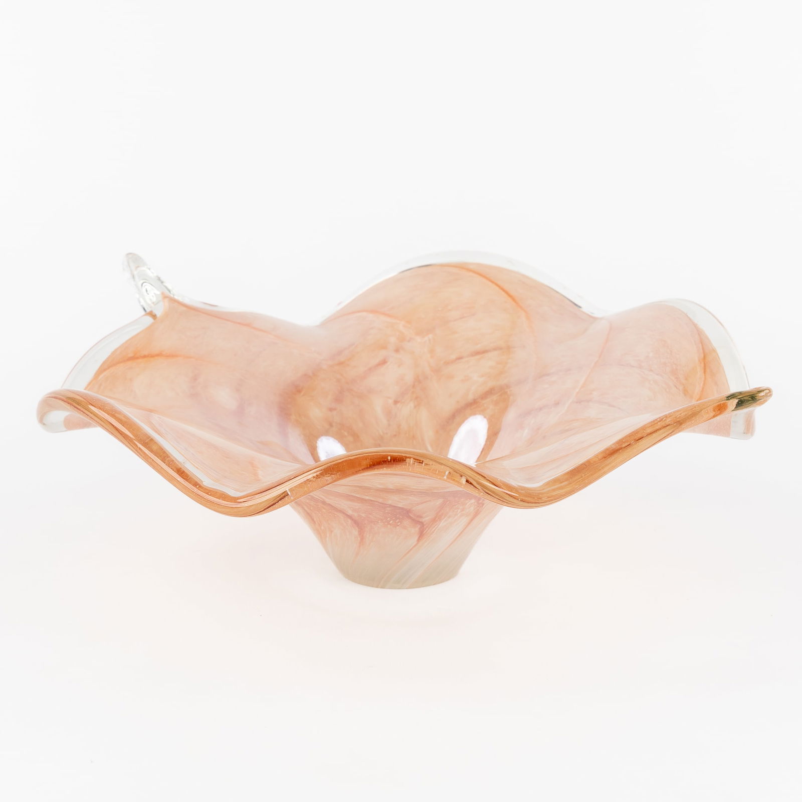 A Mid-Century Leaf-Shaped Glass Bowl, Murano, Italy. (1 of 7)