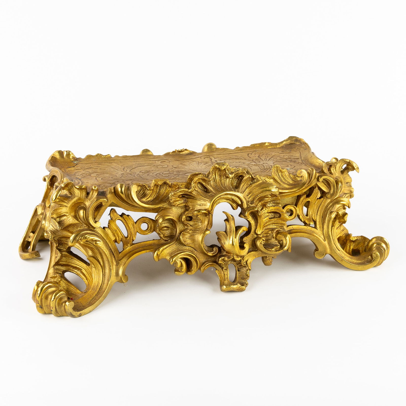 A Pedestal for a Clock, Gilded Bronze, Louis XV style. (1 of 7)