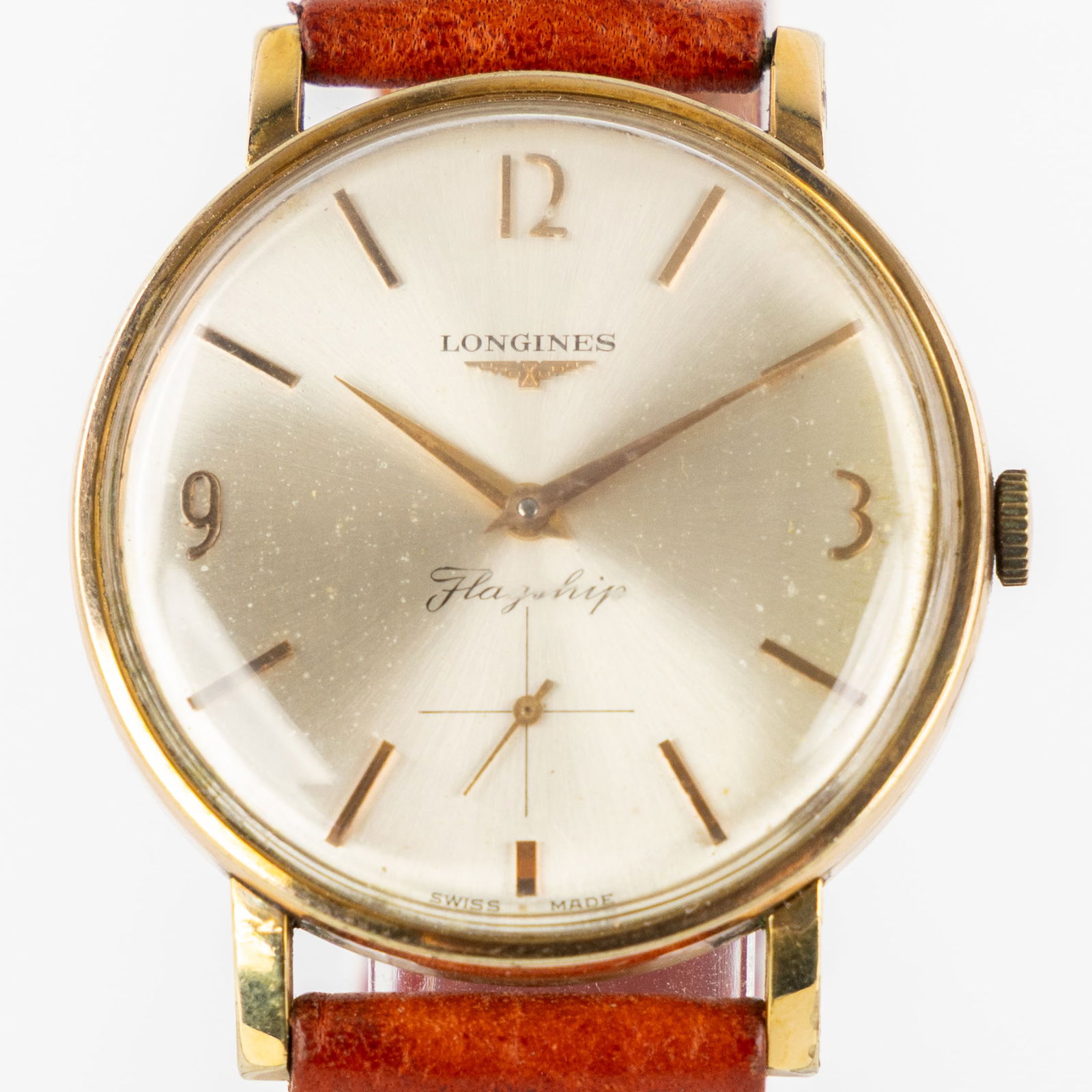 Longines Flagship, a men's wristwatch. Gold-plated metal. (1 of 7)