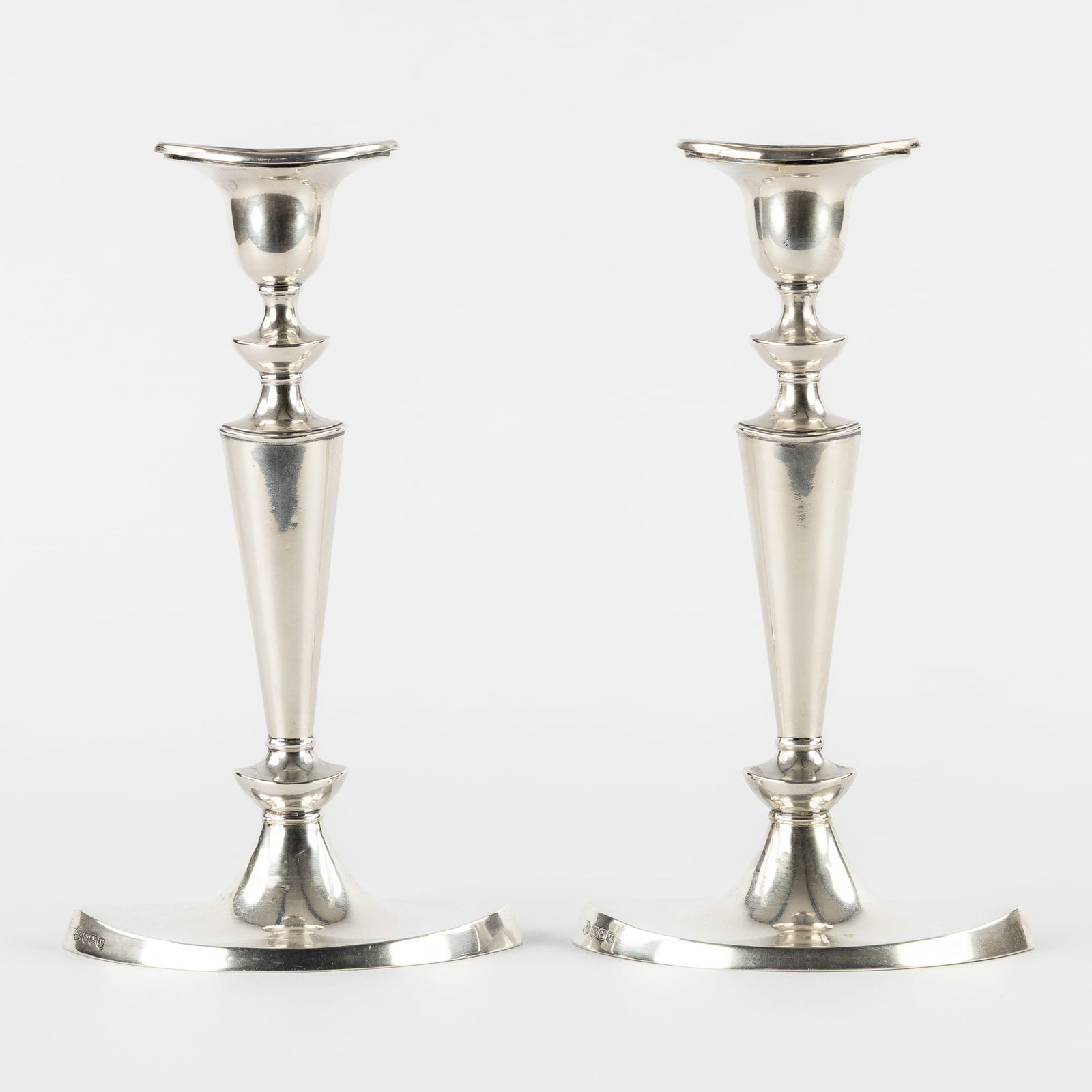William Hutton & Sons Ltd (1896–2006) A Pair of Silver Candlesticks, George V style, Weighted, - 2