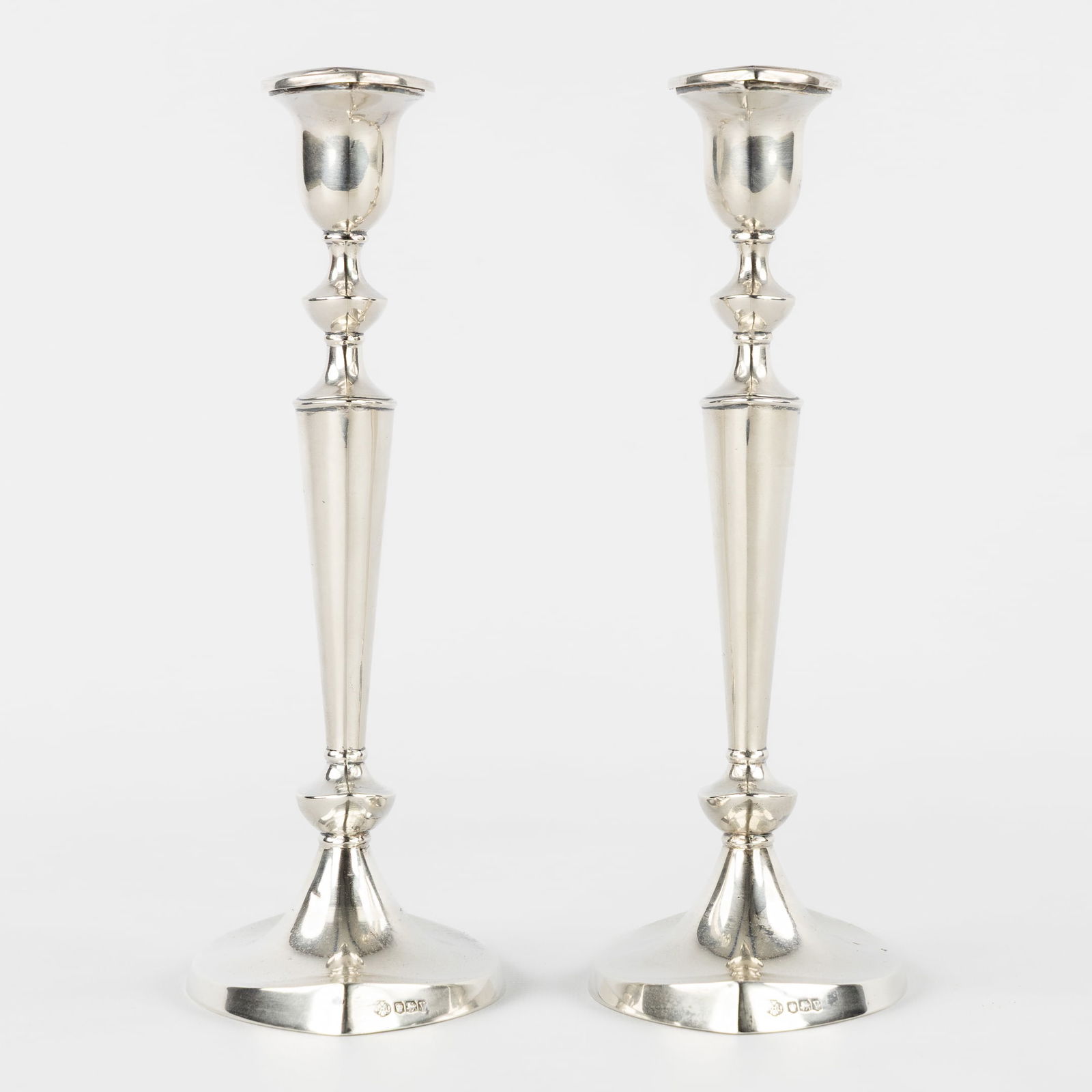 William Hutton & Sons Ltd (1896–2006) A Pair of Silver Candlesticks, George V style, Weighted, - 3