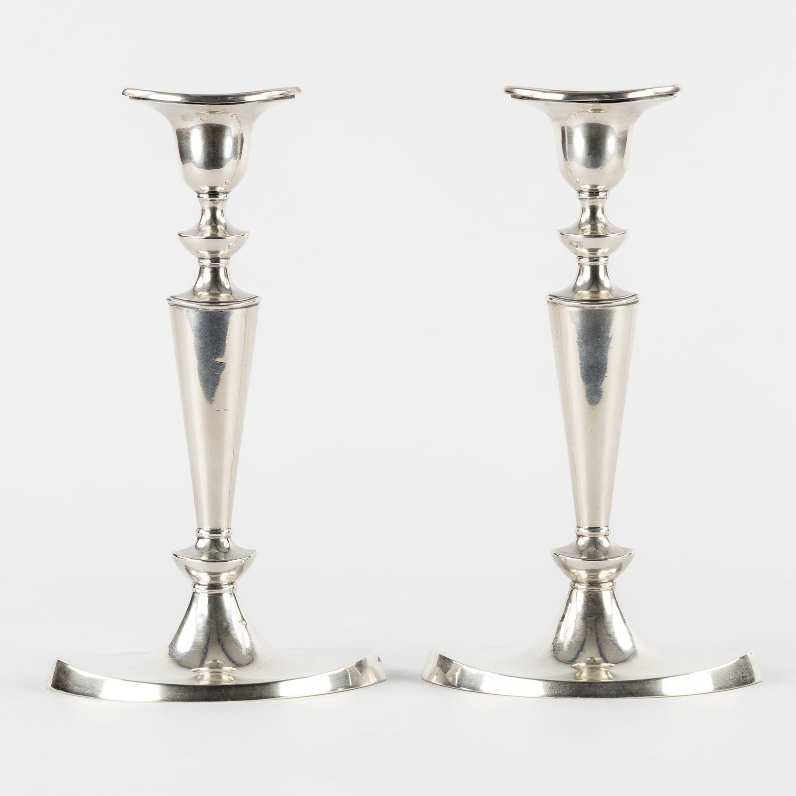 William Hutton & Sons Ltd (1896–2006) A Pair of Silver Candlesticks, George V style, Weighted, - 4