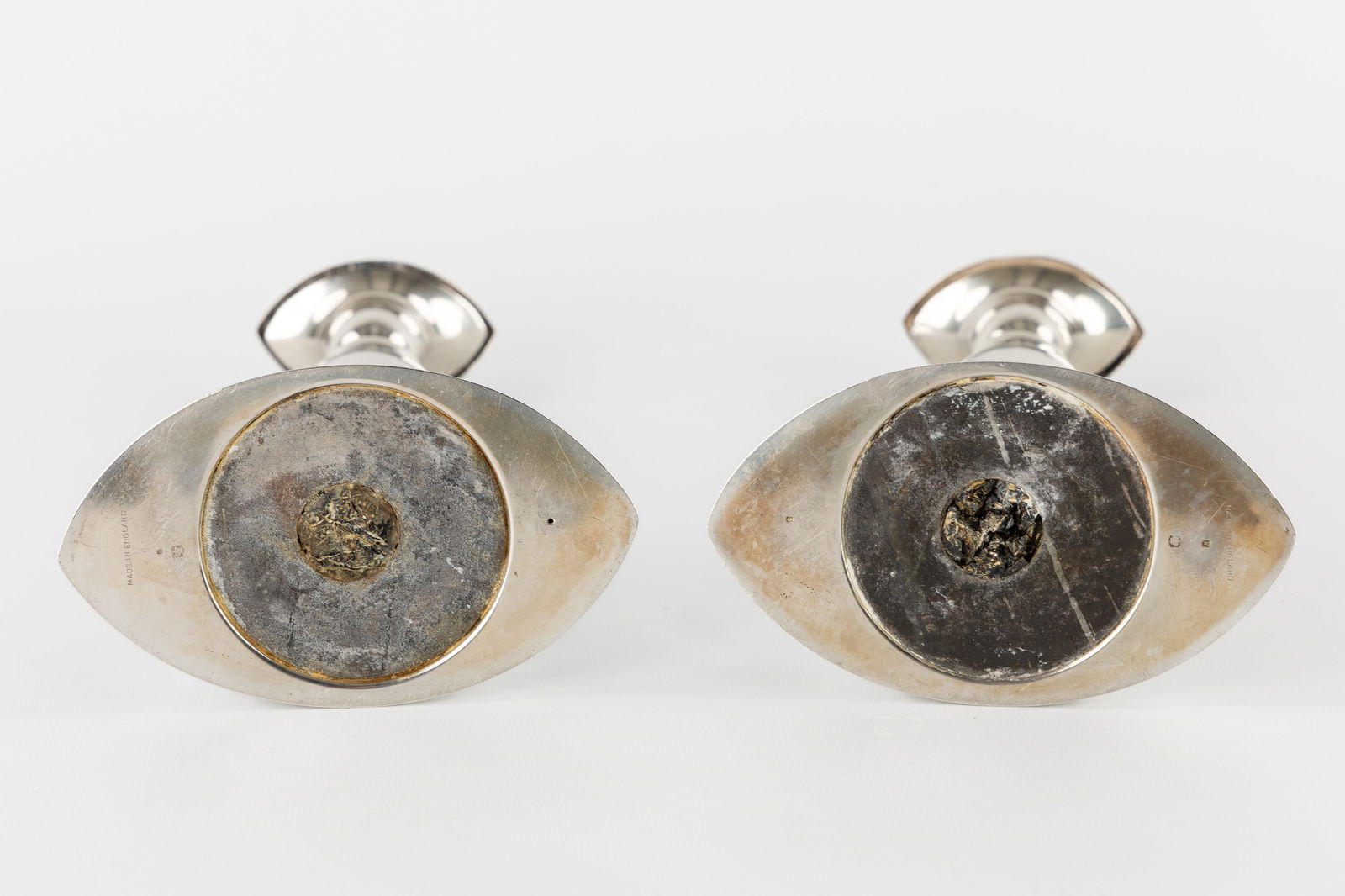 William Hutton & Sons Ltd (1896–2006) A Pair of Silver Candlesticks, George V style, Weighted, - 6