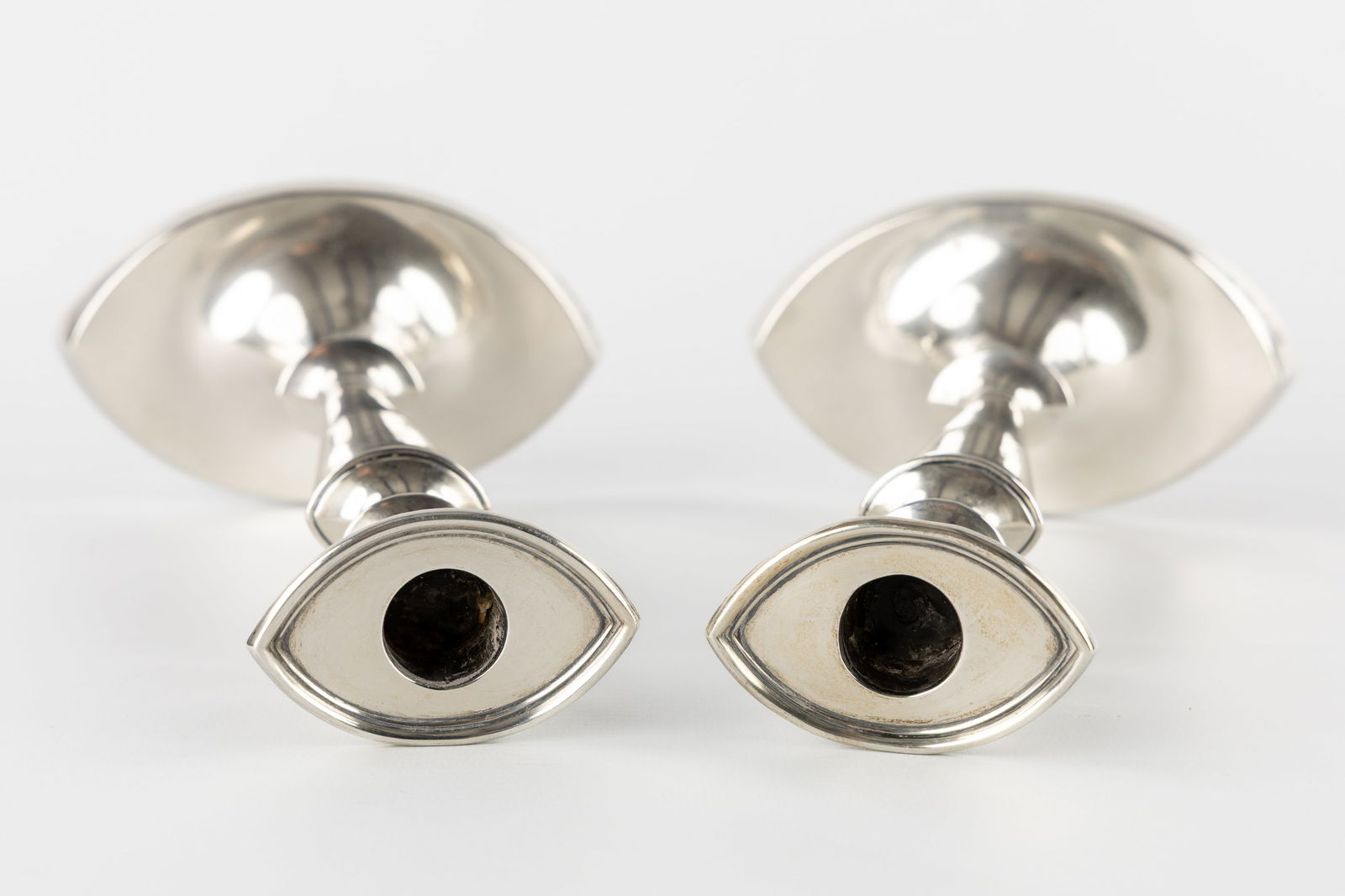 William Hutton & Sons Ltd (1896–2006) A Pair of Silver Candlesticks, George V style, Weighted, - 8