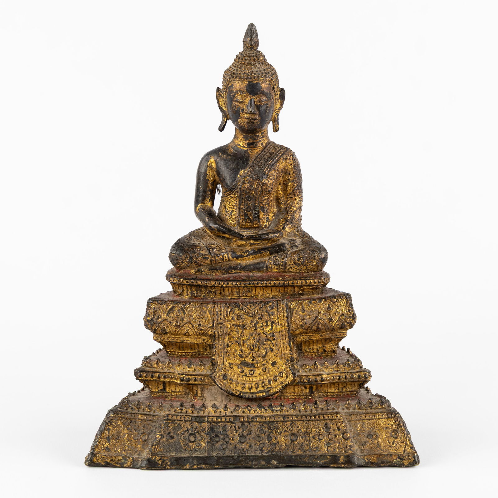 An Antique Rattanakosin Buddha, gilded bronze, Thailand, 19th C. (1 of 7)