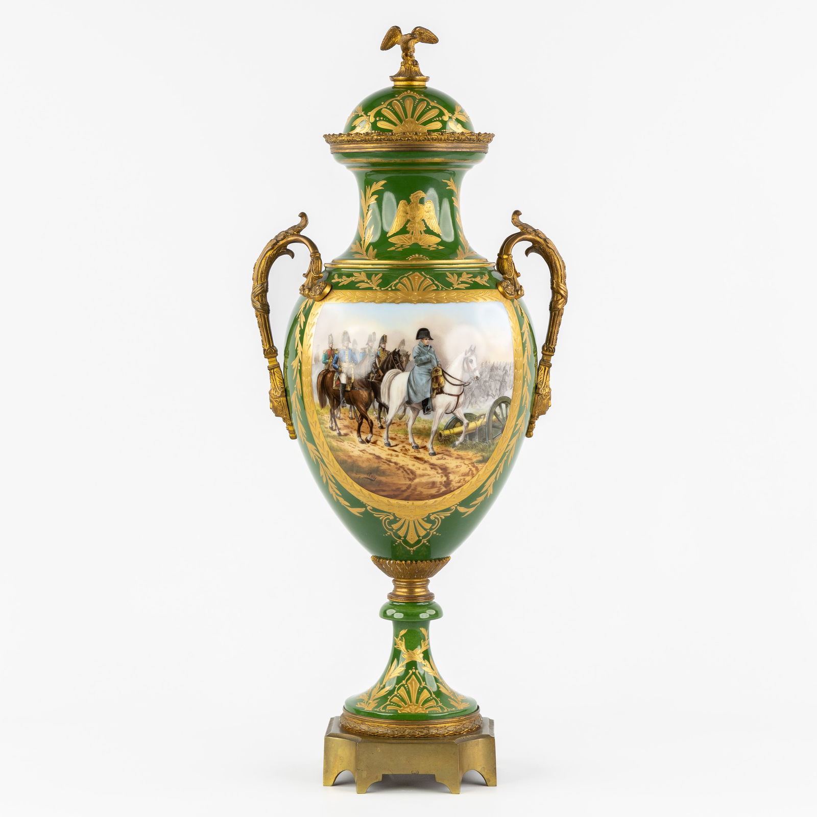 Sèvres, Chateau des Tuileries, A Large Covered Vase, Napoleon, mounted with gilded bronze, 19th C. (1 of 13)