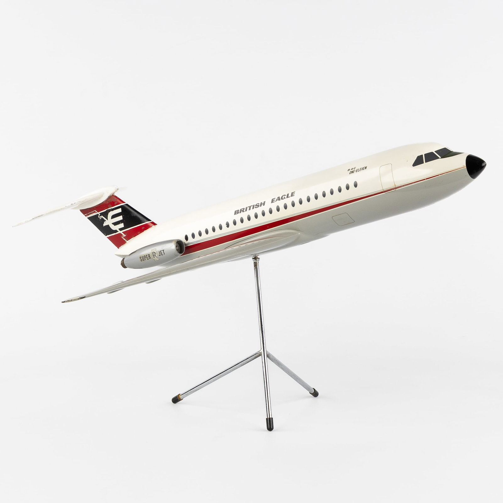 Space Models Ltd, A Scale model of an Aircraft, 'BAC One-Eleven - British Eagle', circa 1965. (1 of 12)