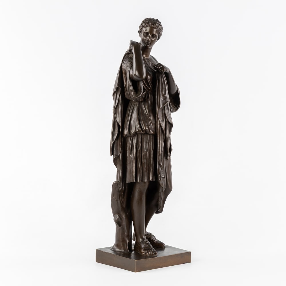 Ferdinand Barbedienne (1810-1892) 'Diana of Gabii, patinated bronze. (1 of 8)