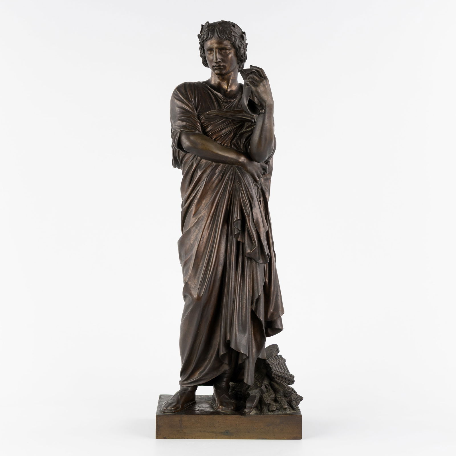 Gabriel Jules Thomas (1824-1905) 'Virgil', patinated bronze. (1 of 7)
